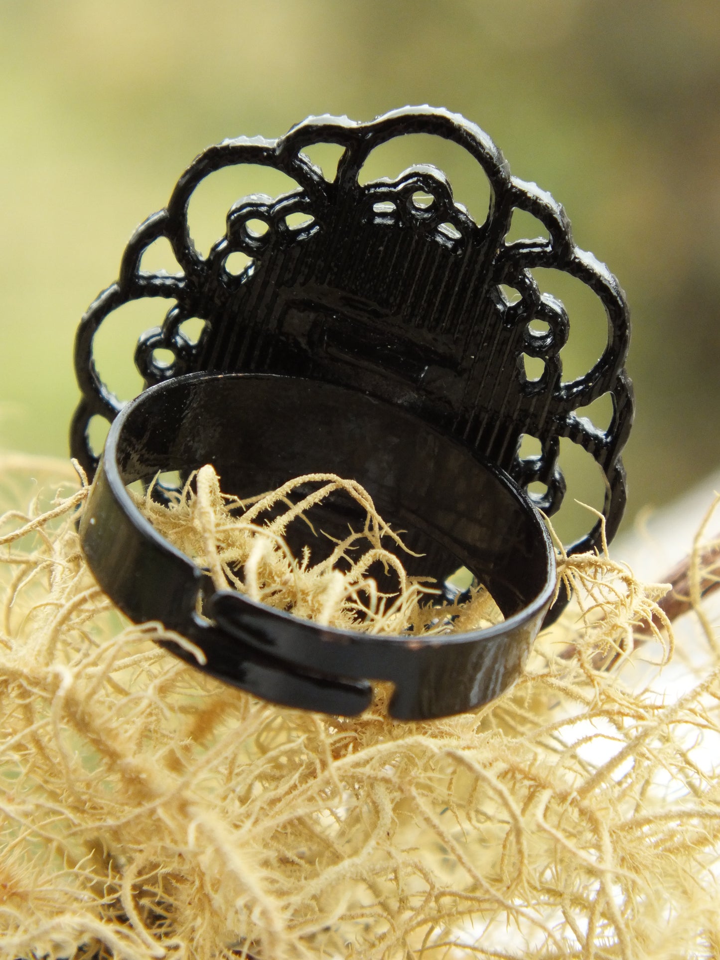Plum Purple Gothic Costume Ring