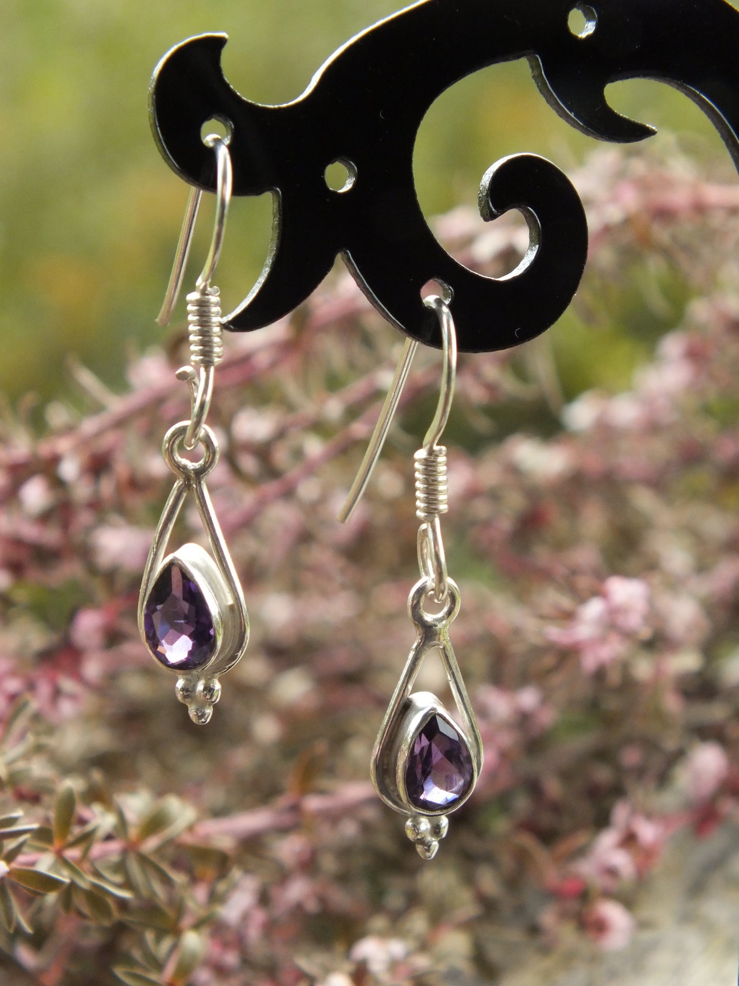 Sterling Silver Amethyst Earrings