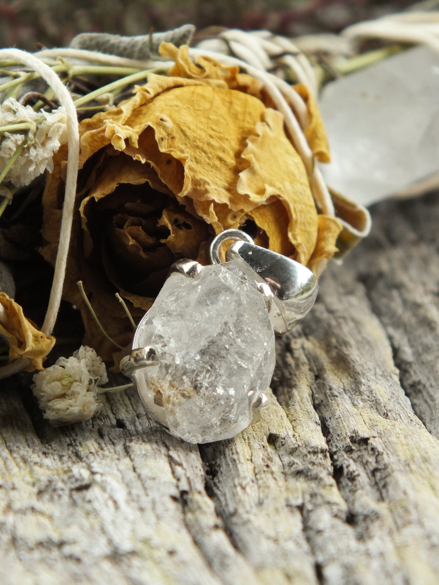 Sterling Silver Herkimer Diamond Pendant