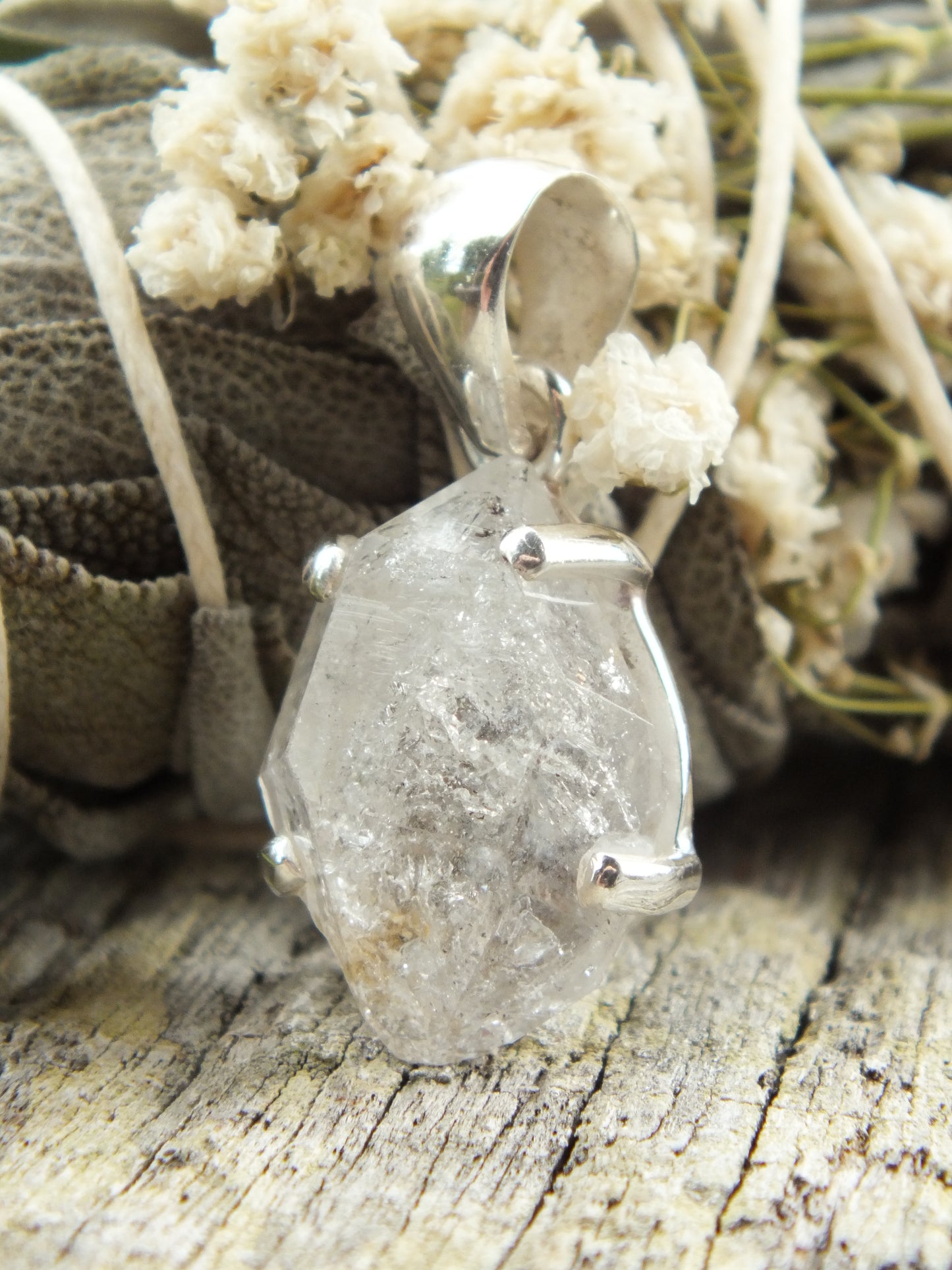 Sterling Silver Herkimer Diamond Pendant