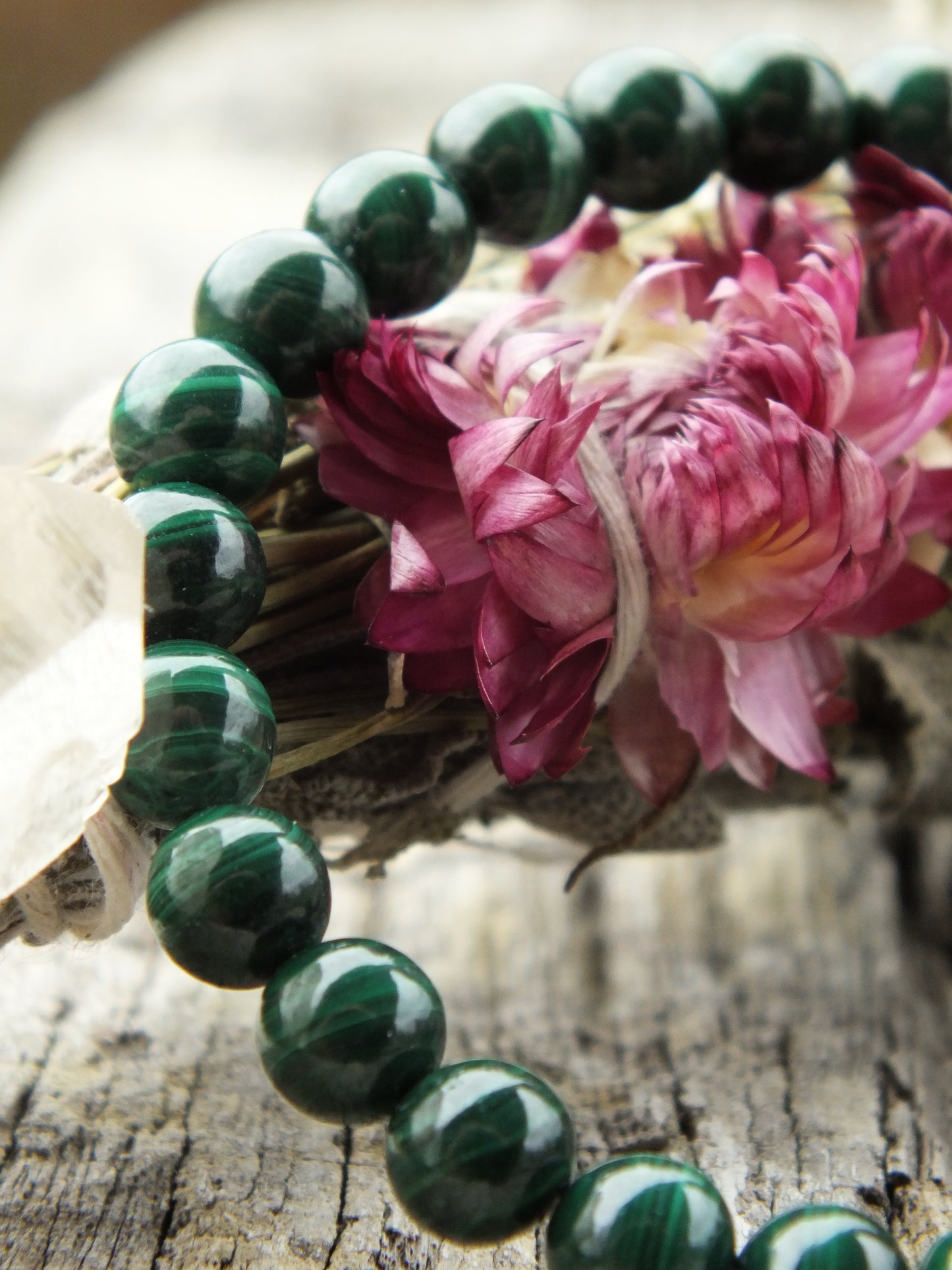 Malachite Bracelet & Heart Set