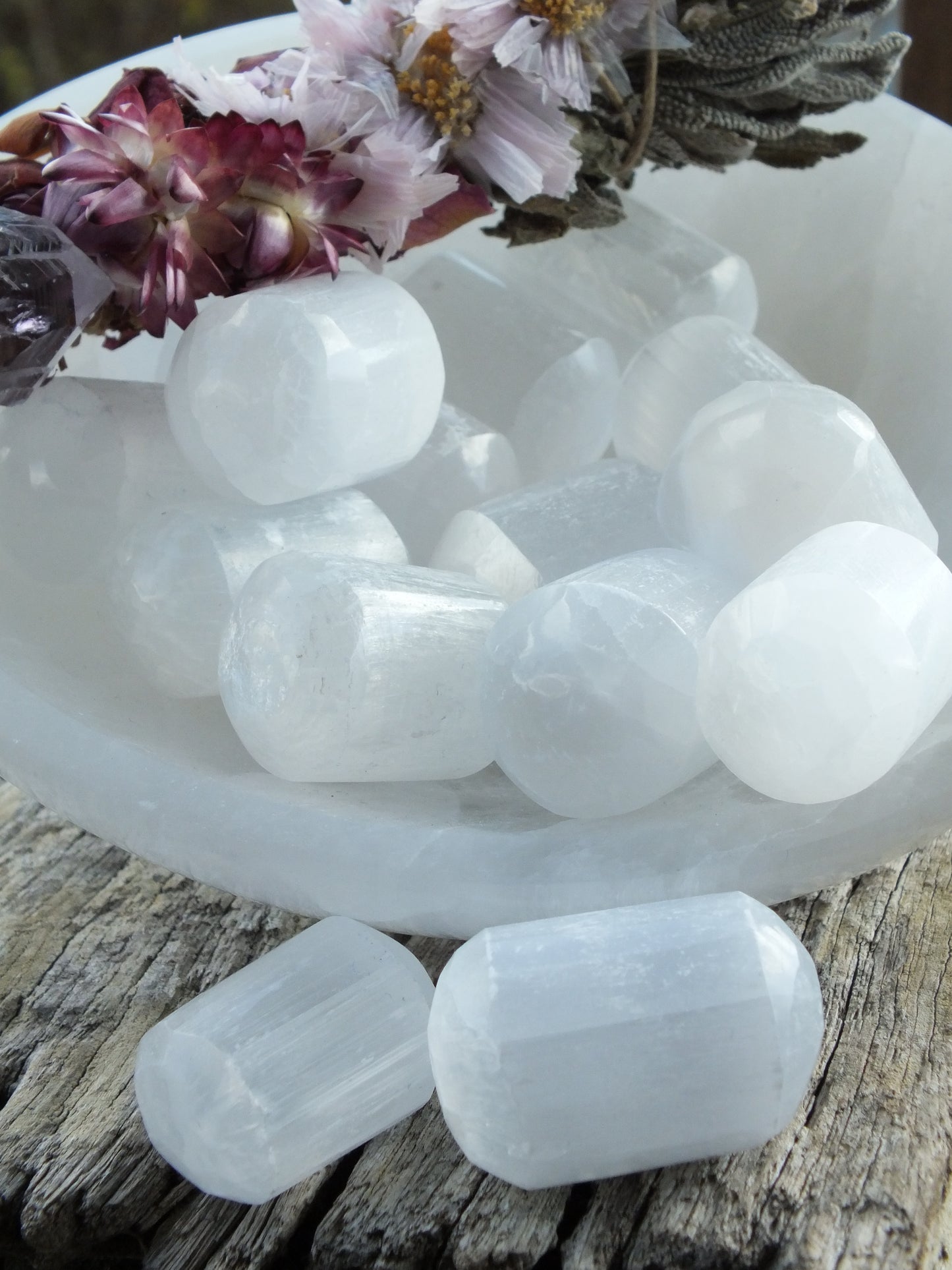 Selenite Tumble Stones