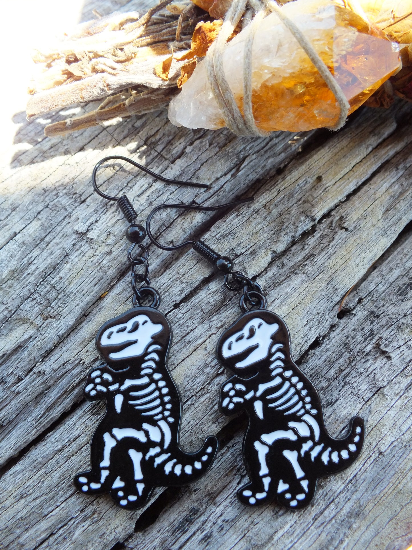Dino-Skelly Earrings (T-Rex)