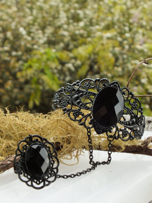 Phantom Black Gothic Slave Bracelet