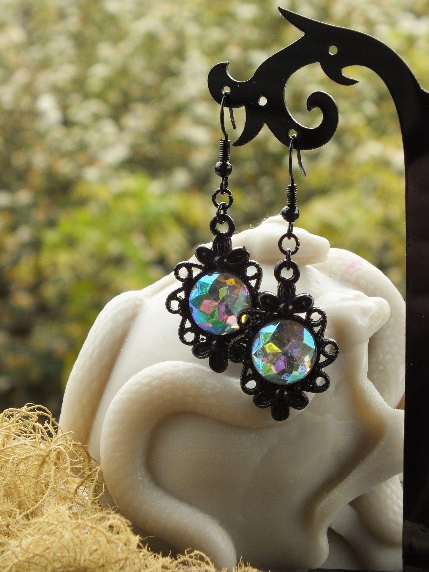 Gothic Costume Earrings Rainbow