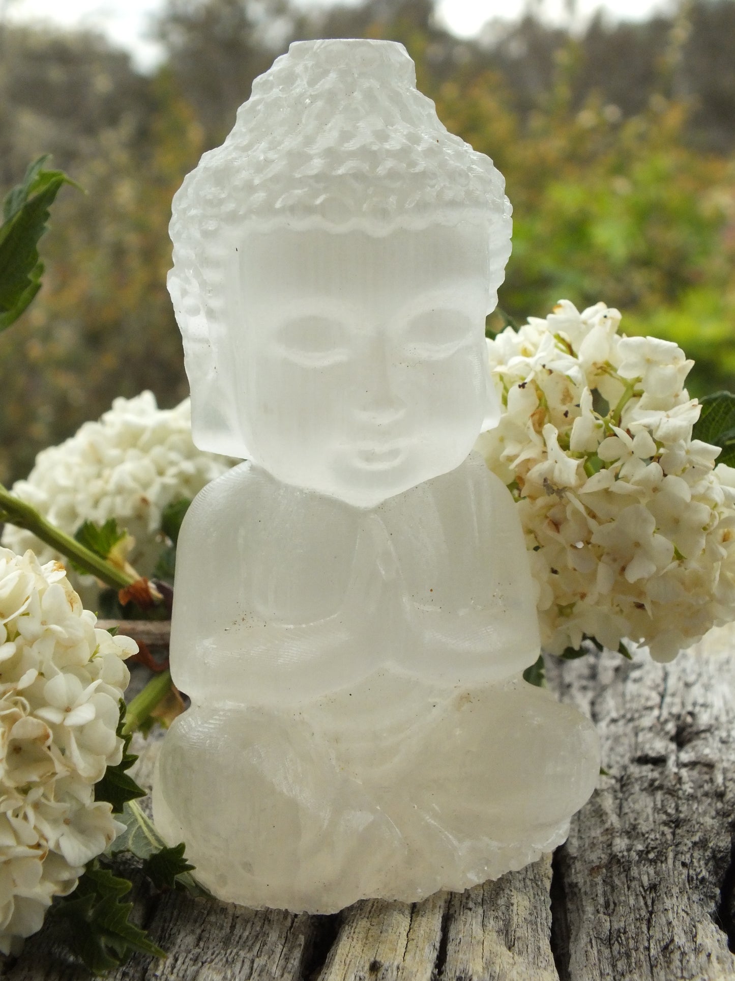 Selenite Buddha Statue