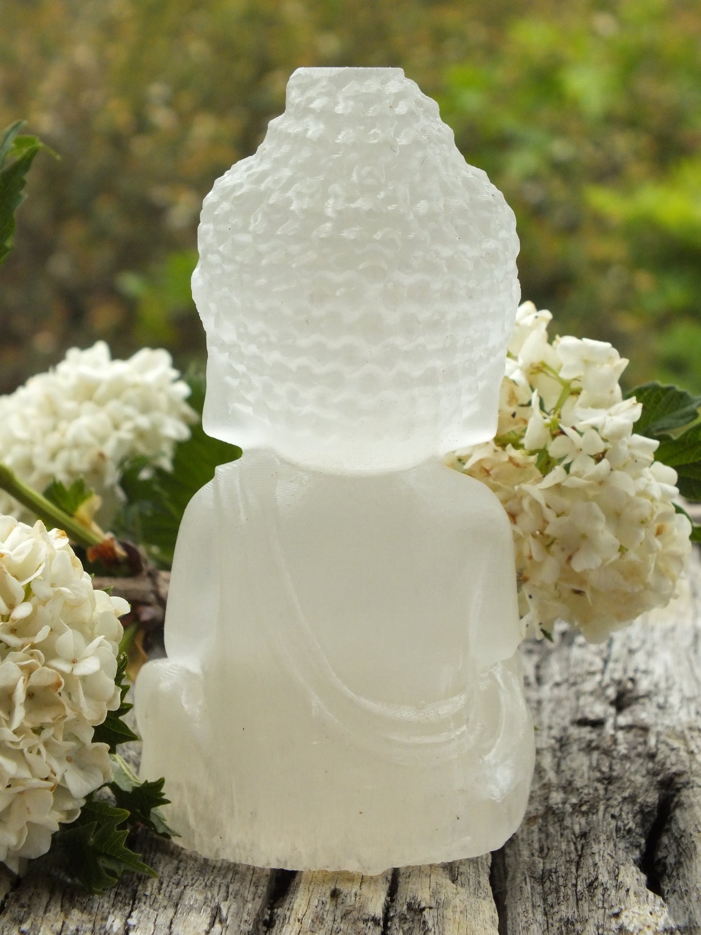 Selenite Buddha Statue