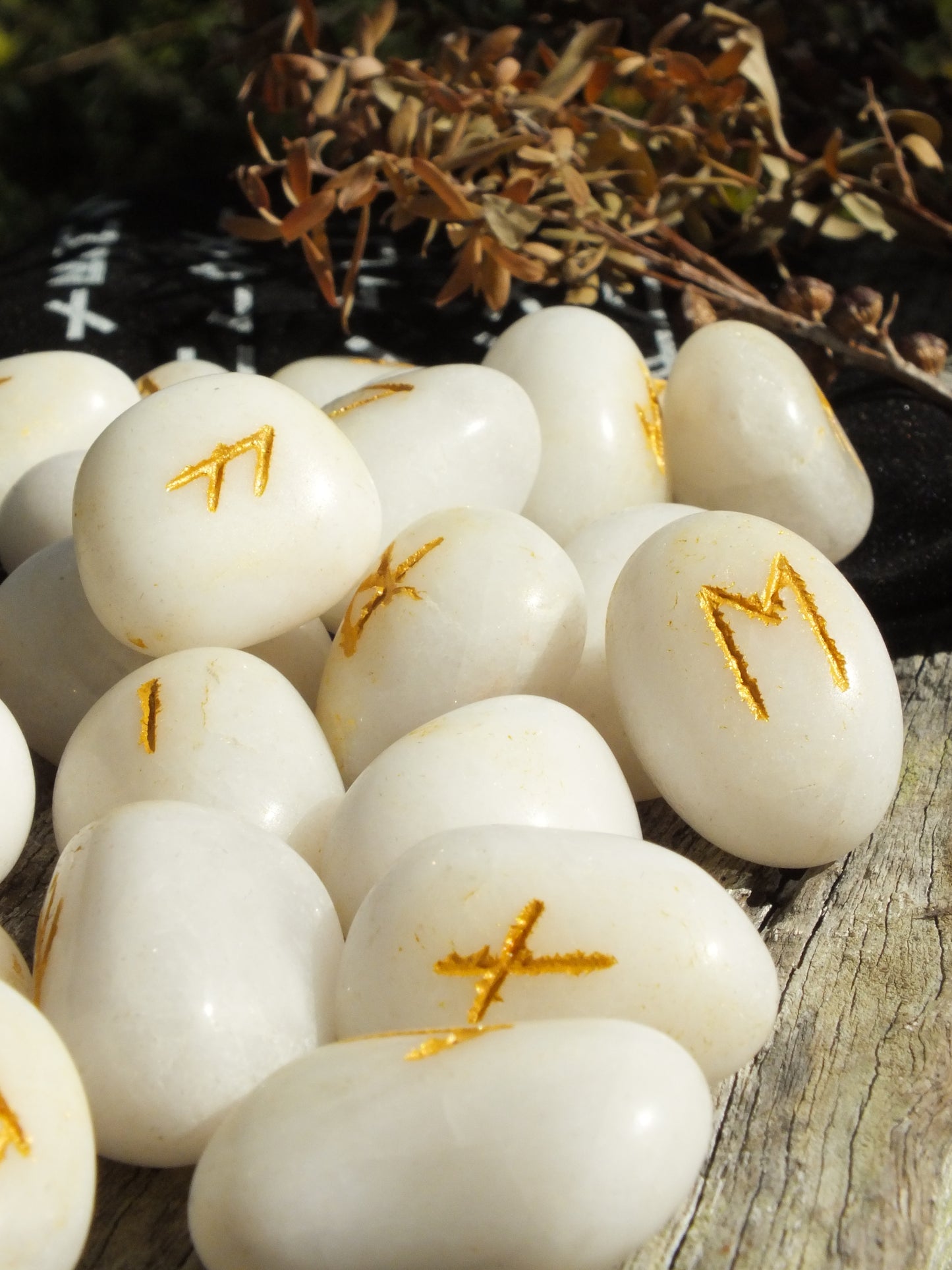 White Quartz Rune Stones