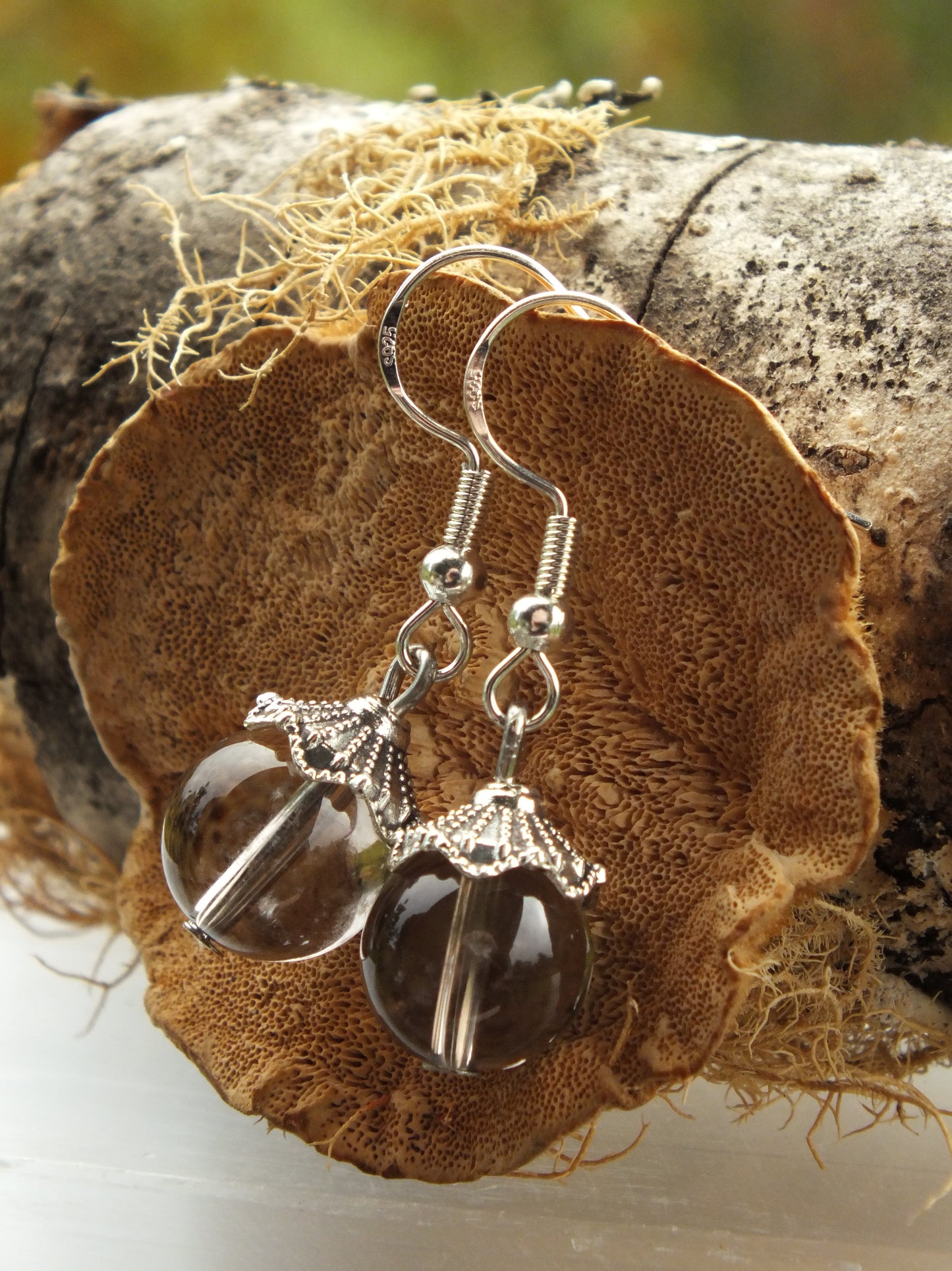Smoky Quartz Simple Earrings