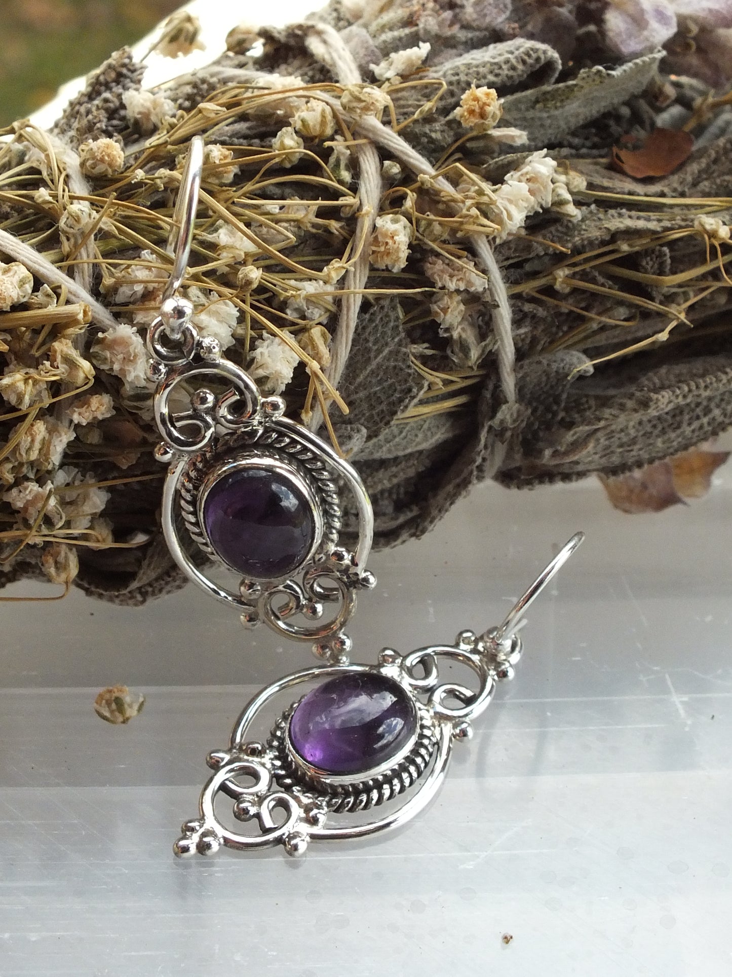 Sterling Silver Amethyst Earrings