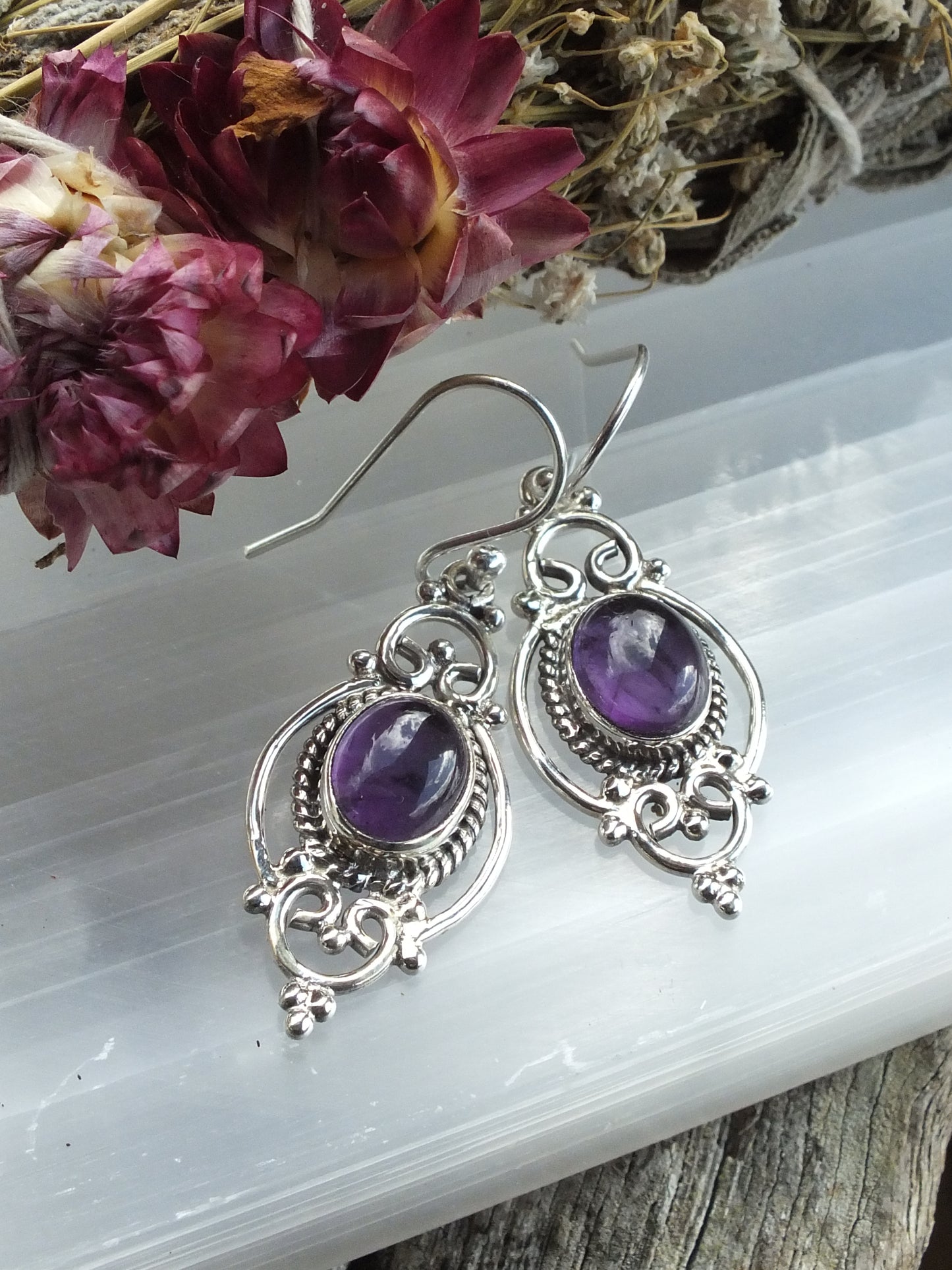 Sterling Silver Amethyst Earrings