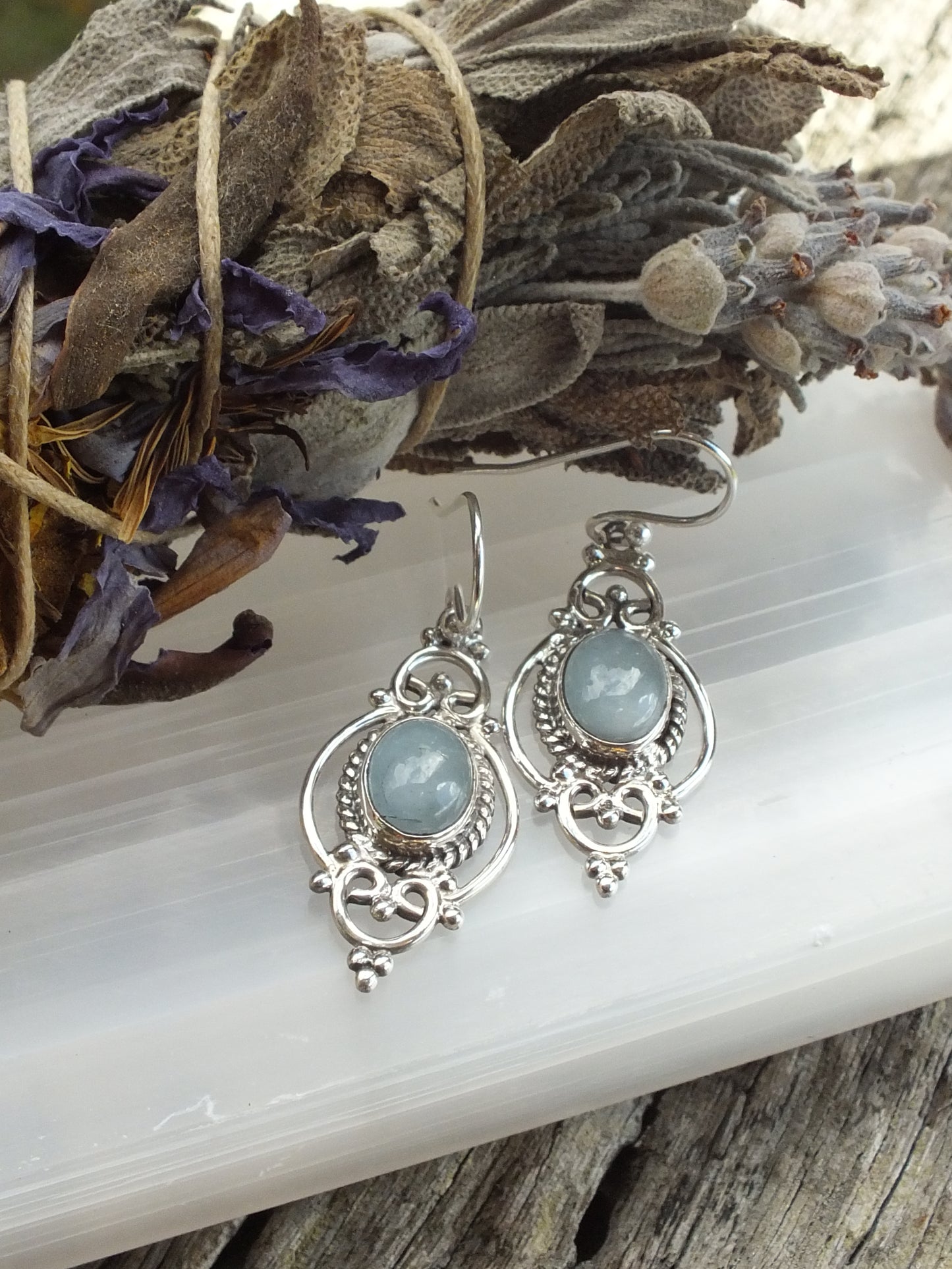 Sterling Silver Aquamarine Earrings