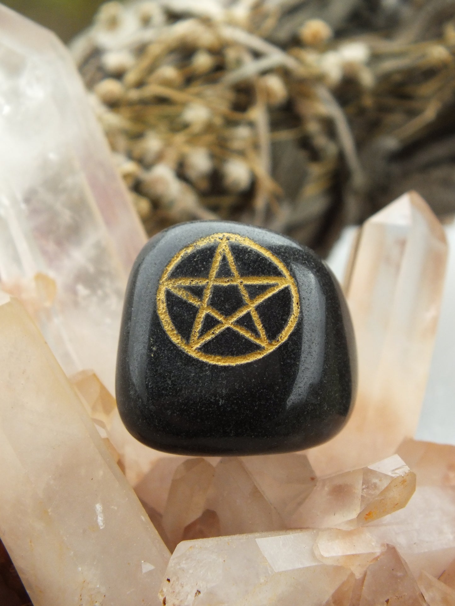 Black Onyx Pentacle Tumble