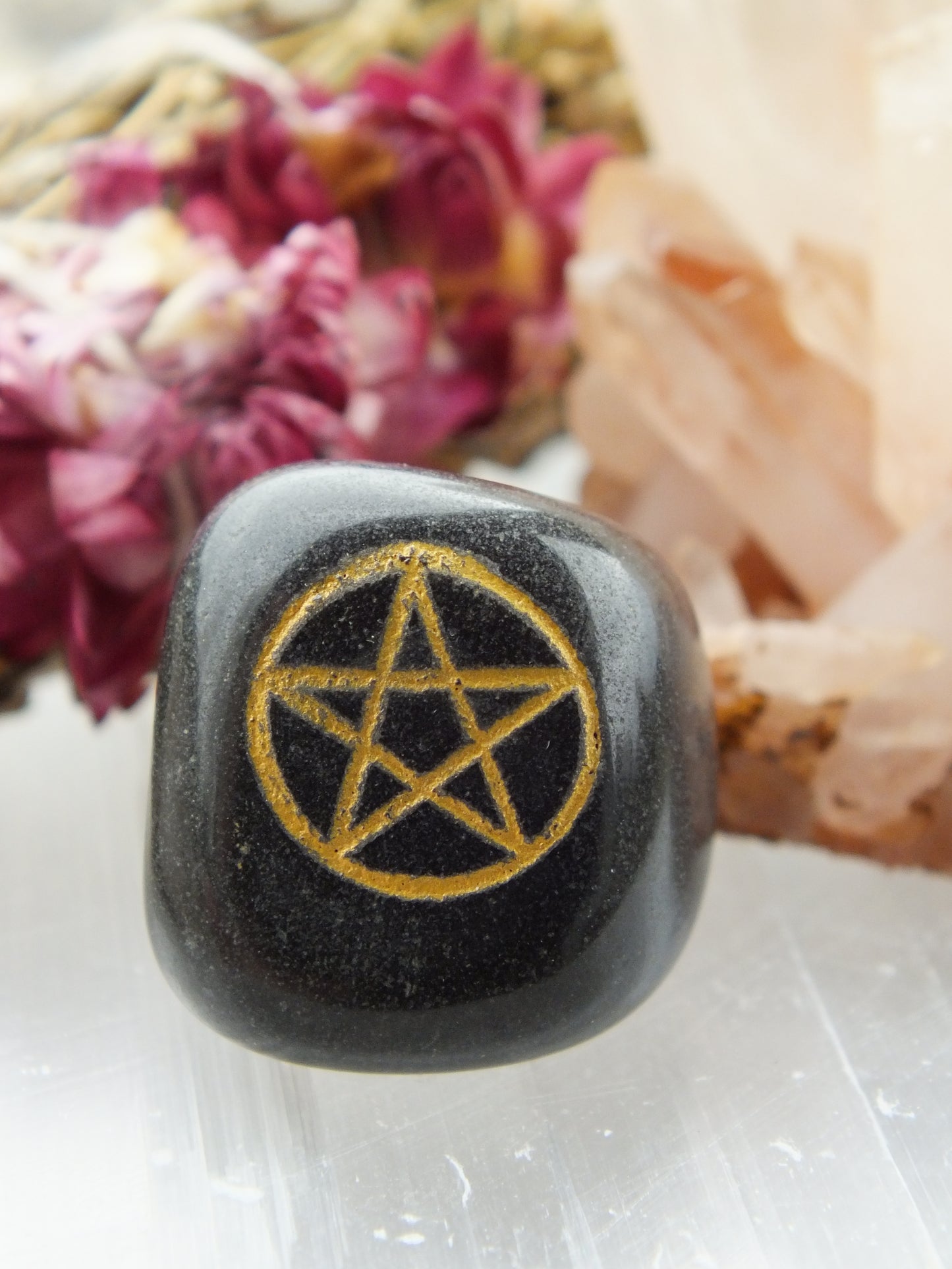 Black Onyx Pentacle Tumble