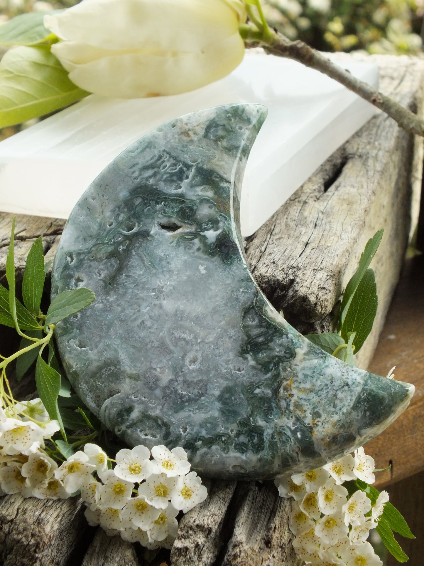 Moss Agate Moon