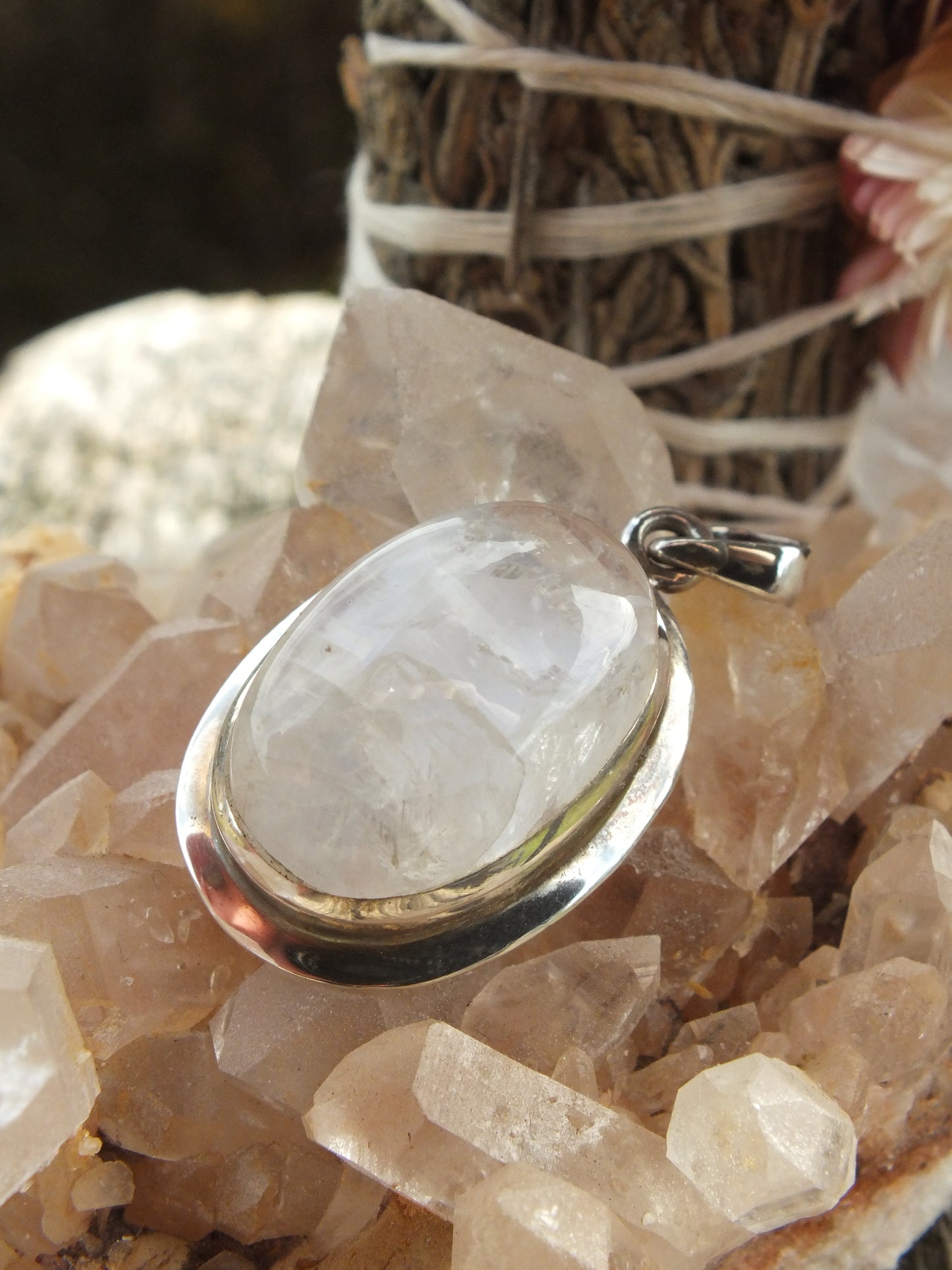 Sterling Silver Moonstone Pendant