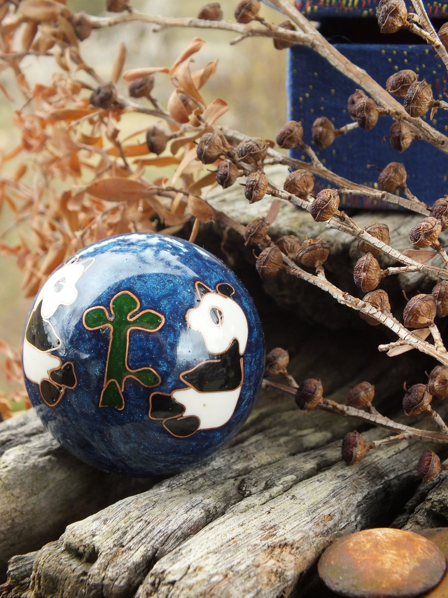 Panda Baoding Balls - Blue/Small