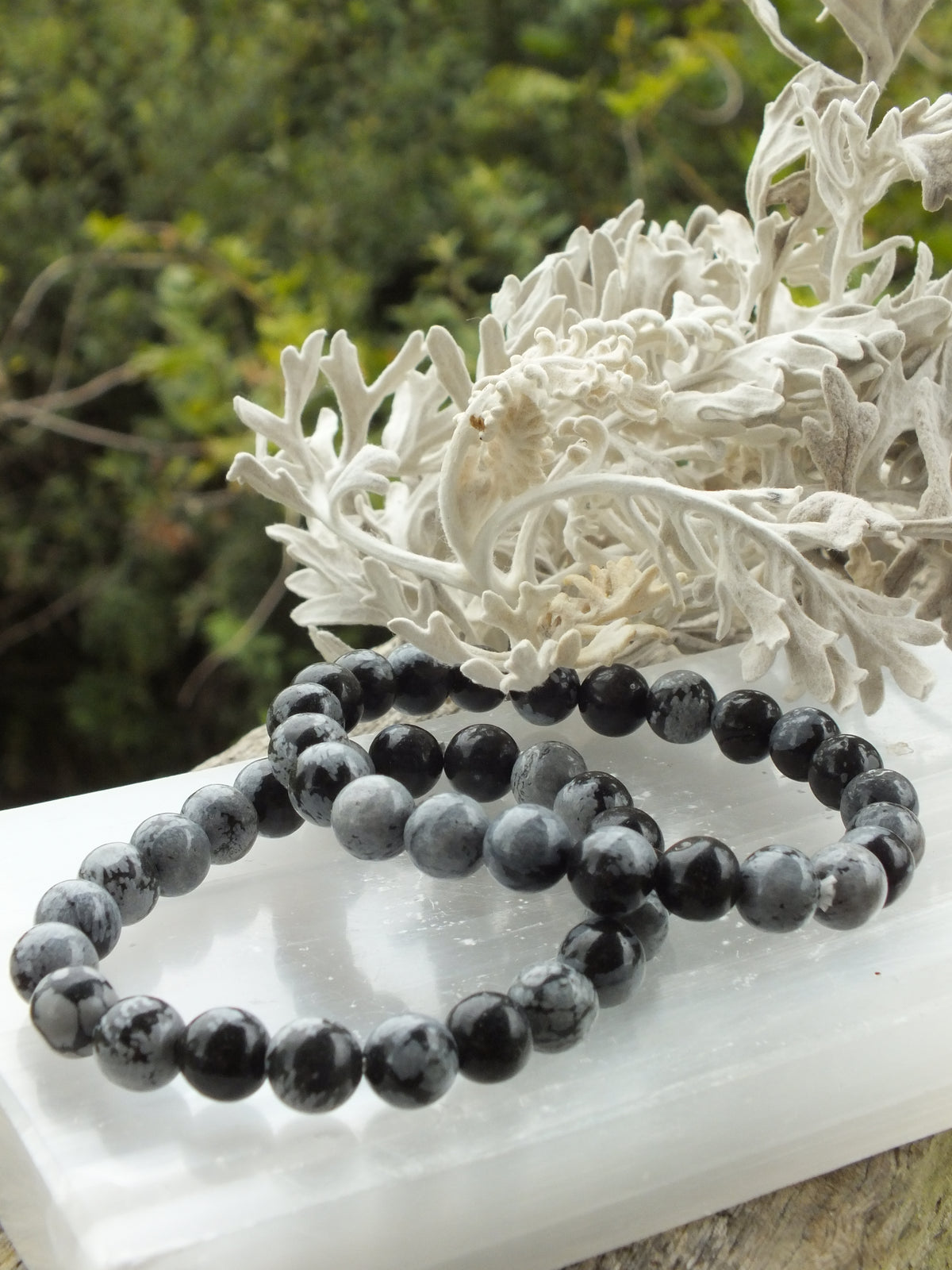 Snowflake Obsidian Bracelet