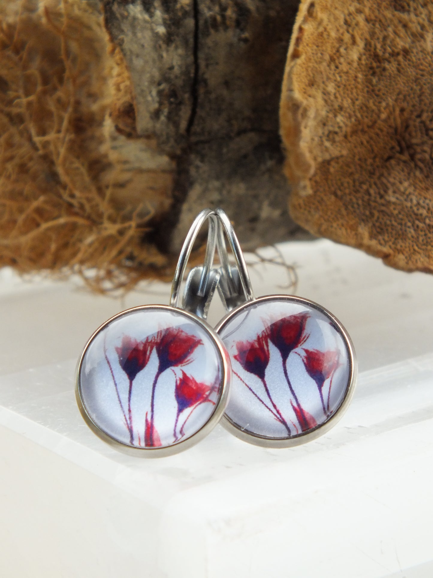 Tulip Cabochon Earrings