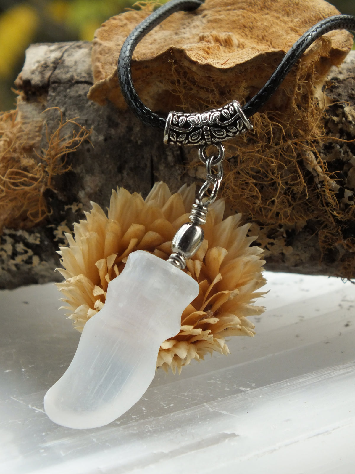 Selenite Athame Necklace
