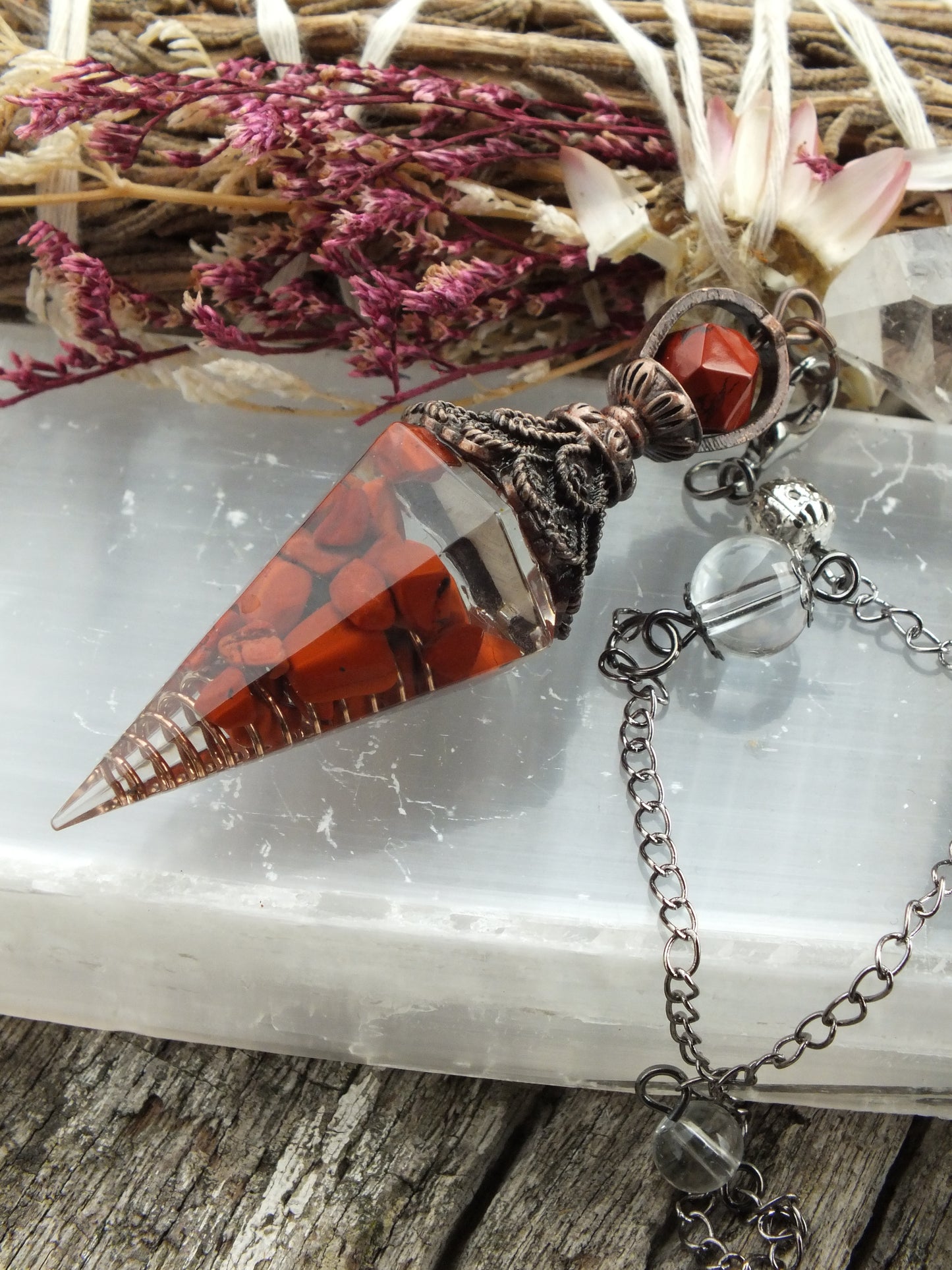 Red Jasper Orgone Pendulums