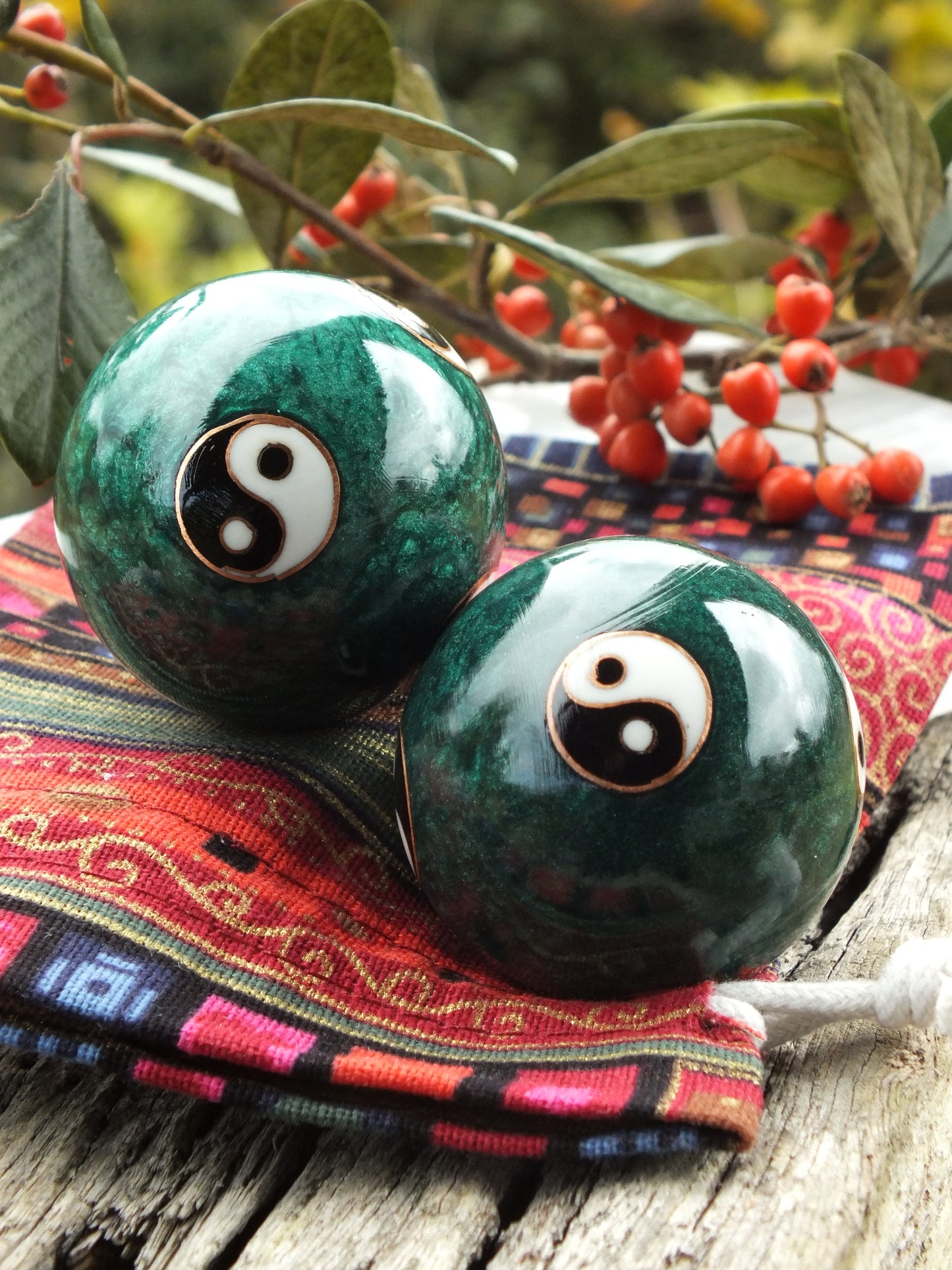Yin Yang Baoding Balls (Green/Small In Bag)
