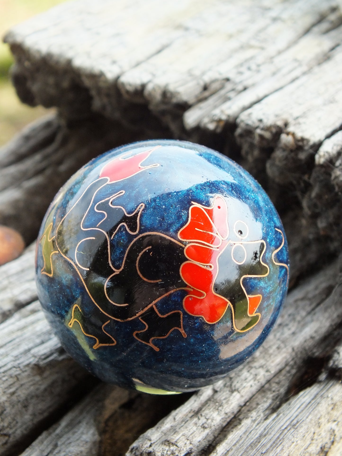 Dragon & Phoenix Baoding Balls (Blue) * * New Stock * *