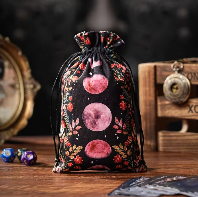 Large Velveteen Bag - Moon Phase