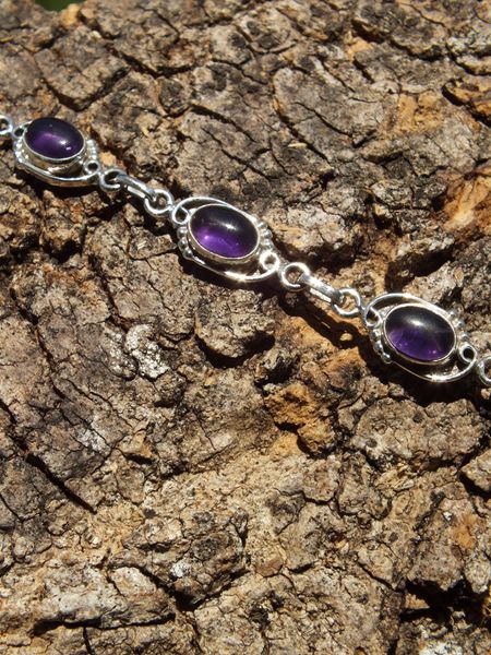 Sterling Silver Amethyst Bracelet