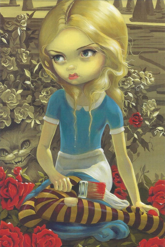 Painting The Roses Red Greeting Card