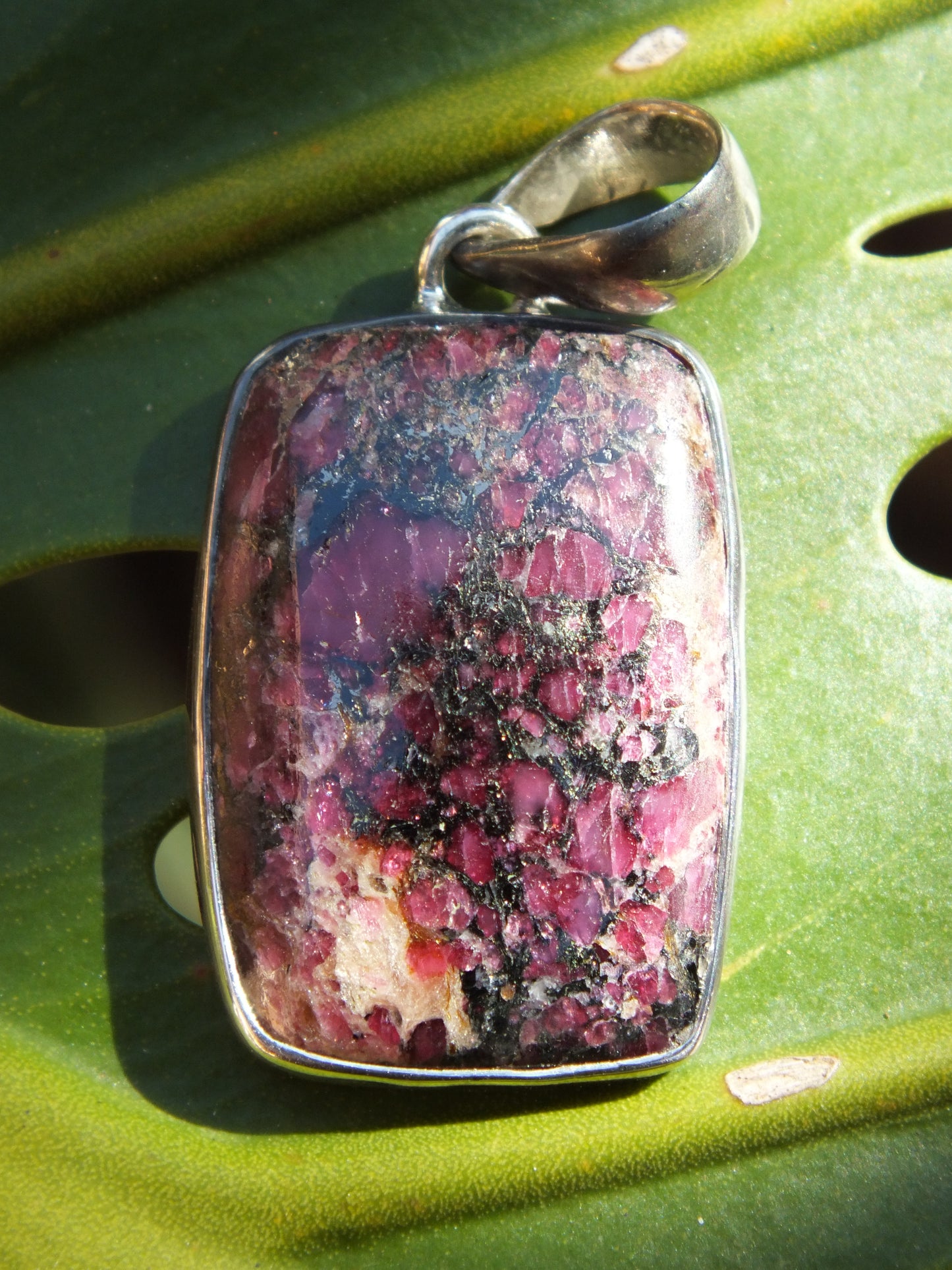 Sterling Silver Eudialyte Pendant