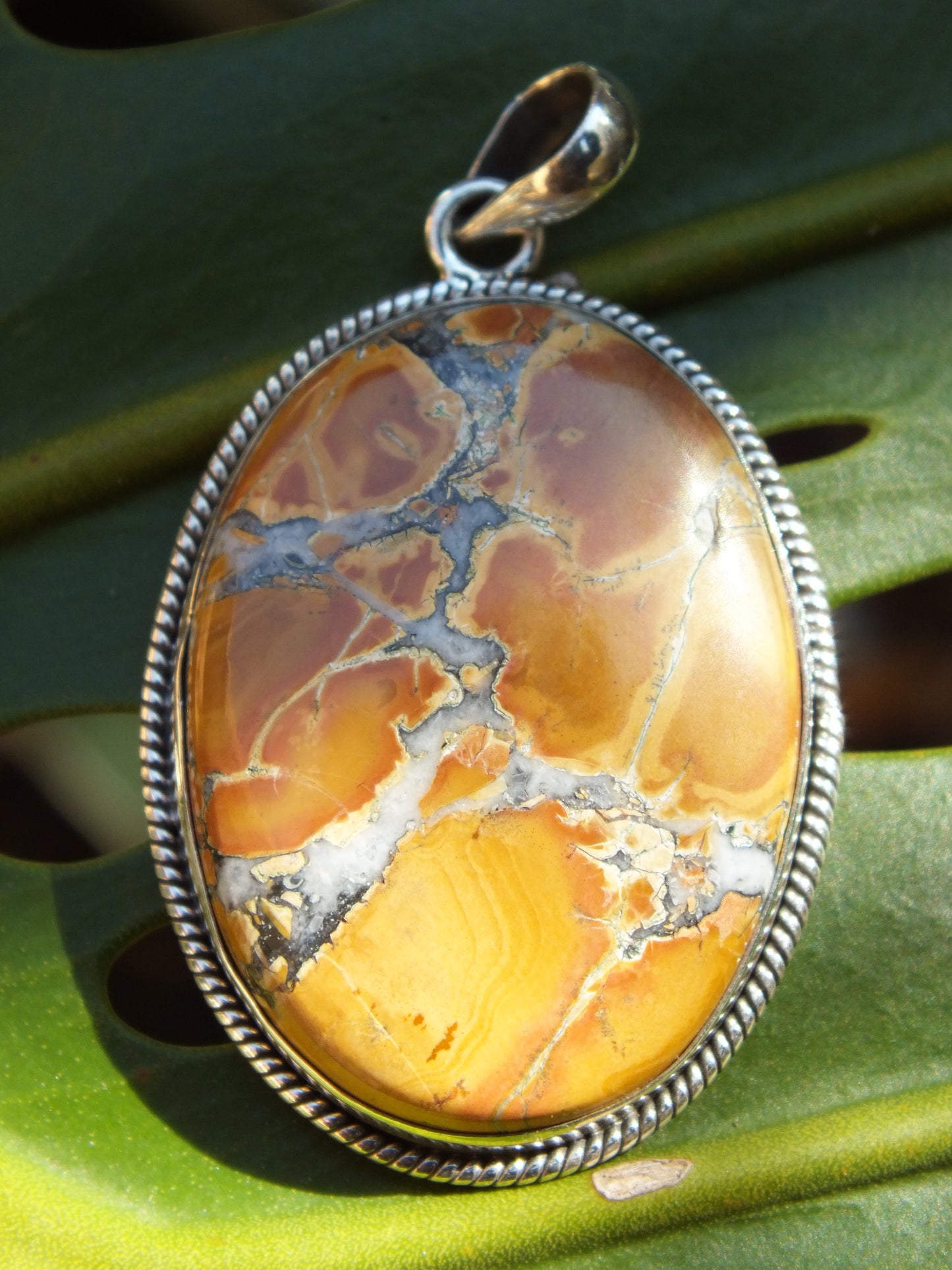 Sterling Silver Jasper Pendant