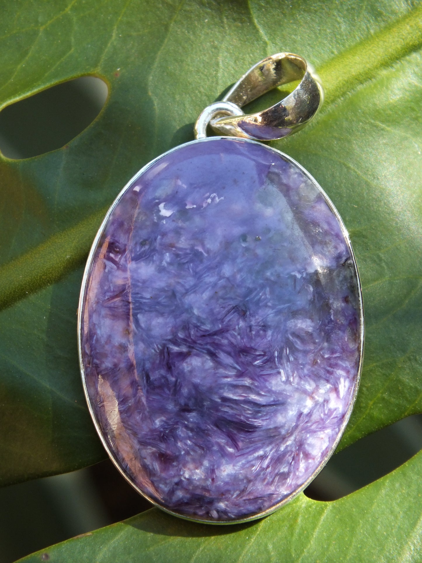Sterling Silver Charoite Pendant