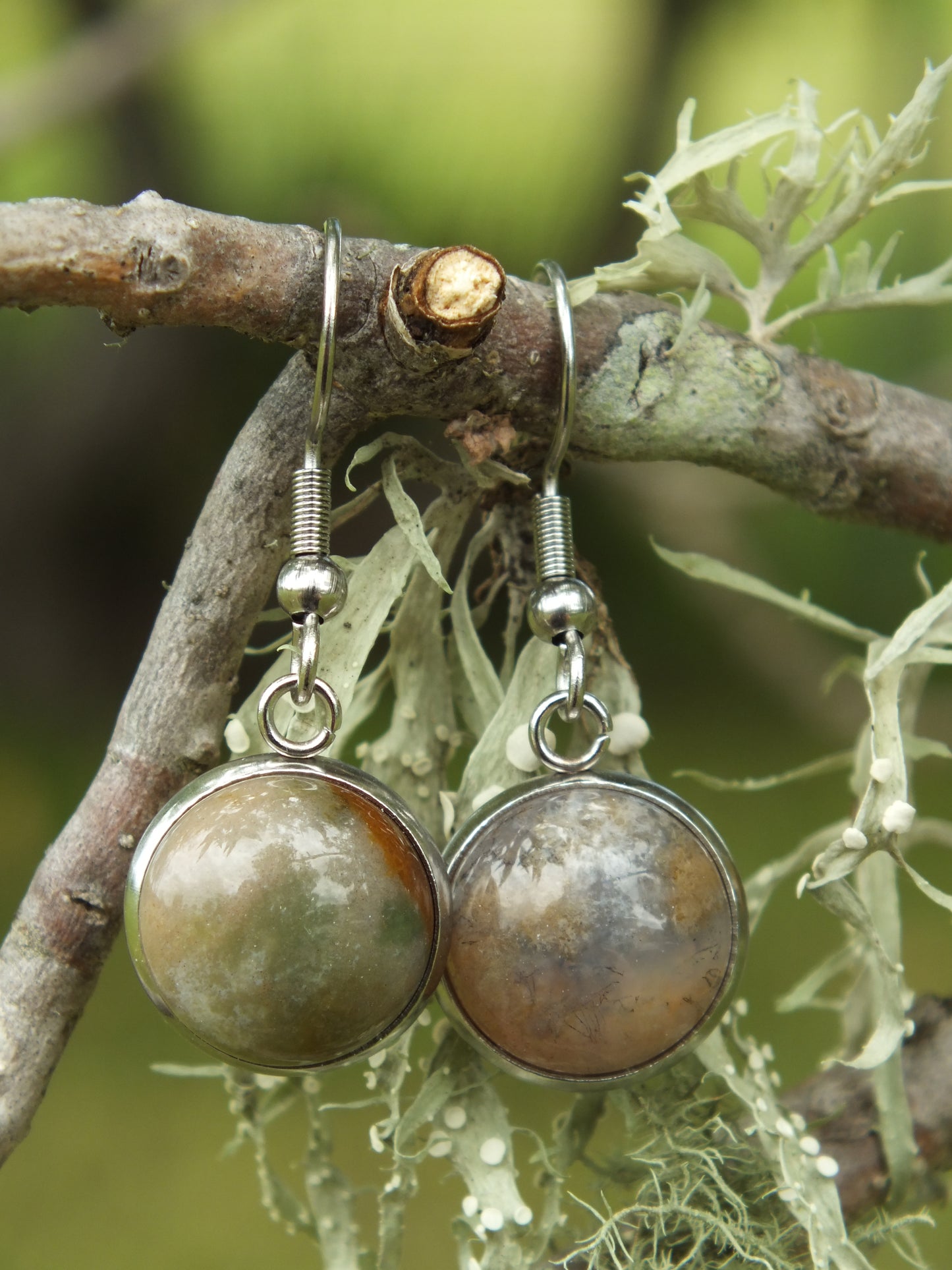 Agate Cabochon Earrings