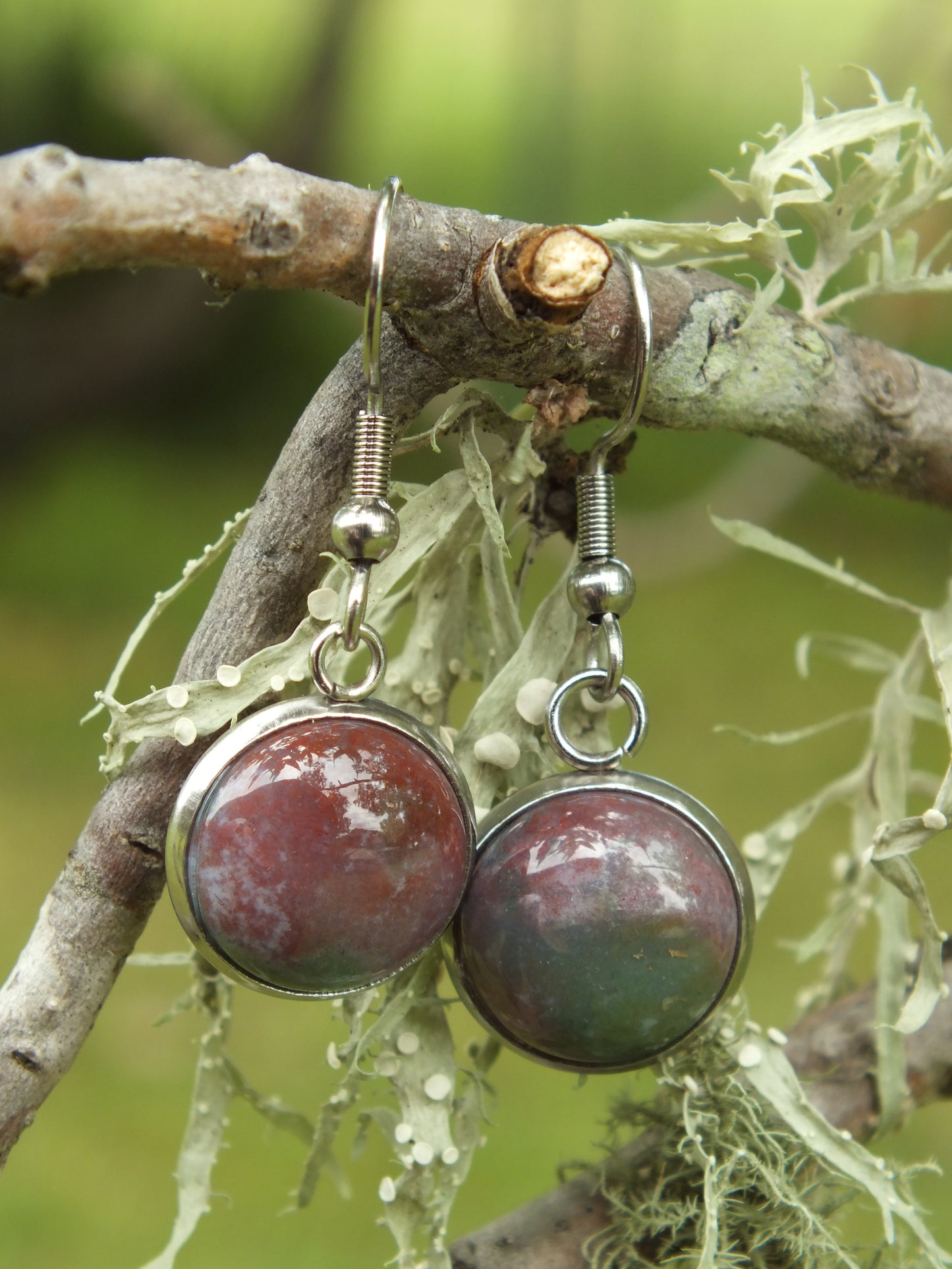 Agate Cabochon Earrings