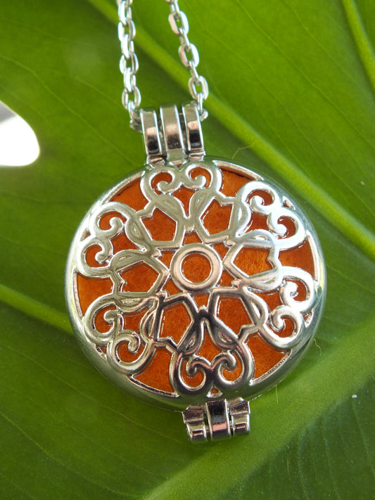 Orange Mandala Diffuser Locket