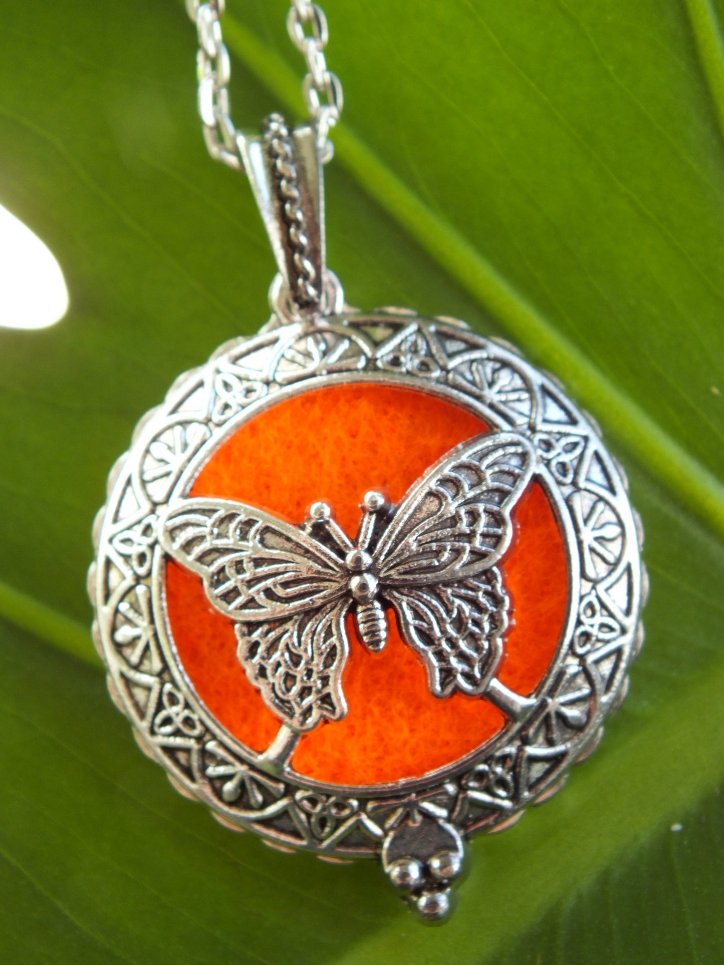 Orange Buttefly Diffuser Locket