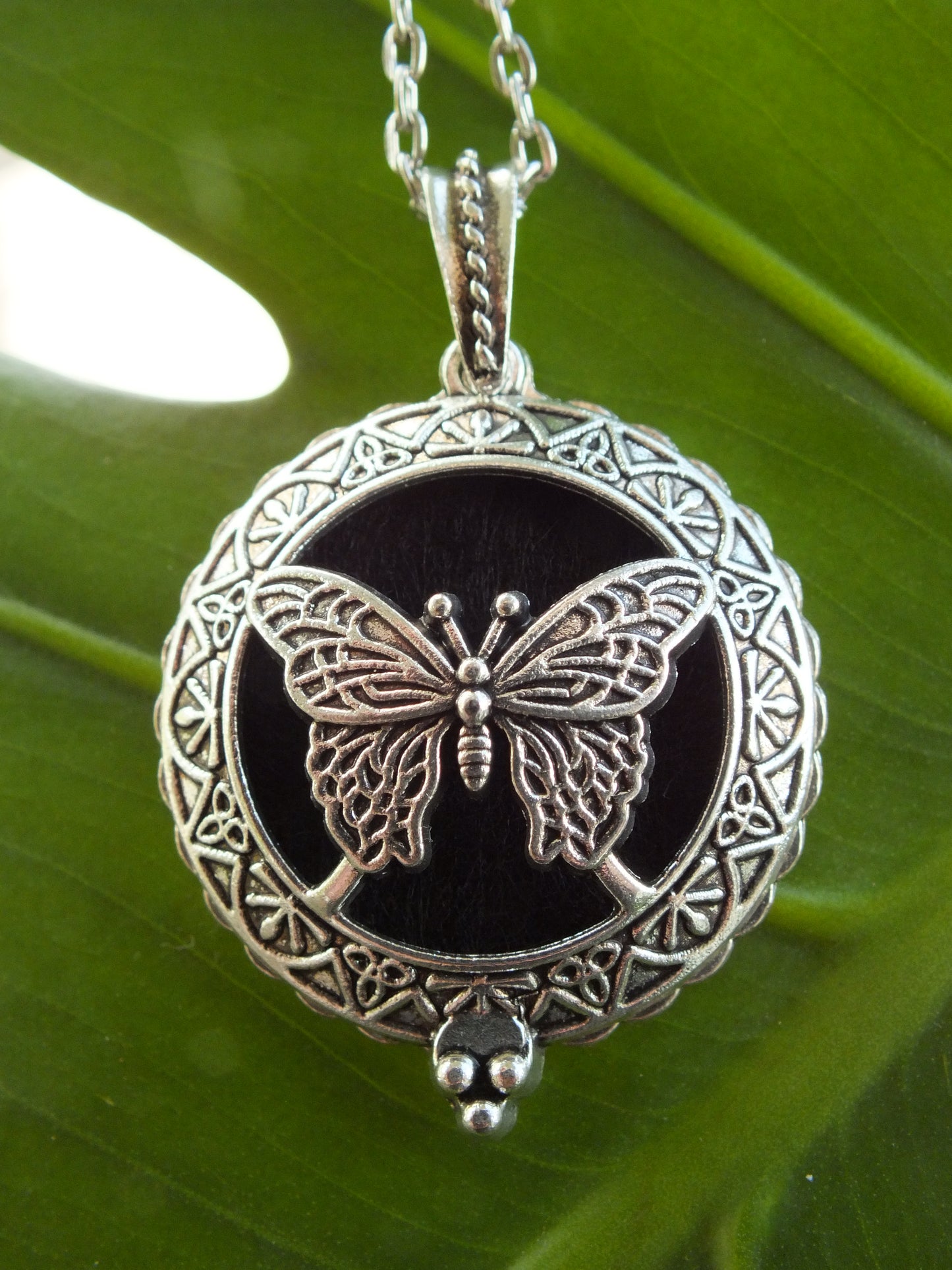 Black Butterfly Diffuser Locket