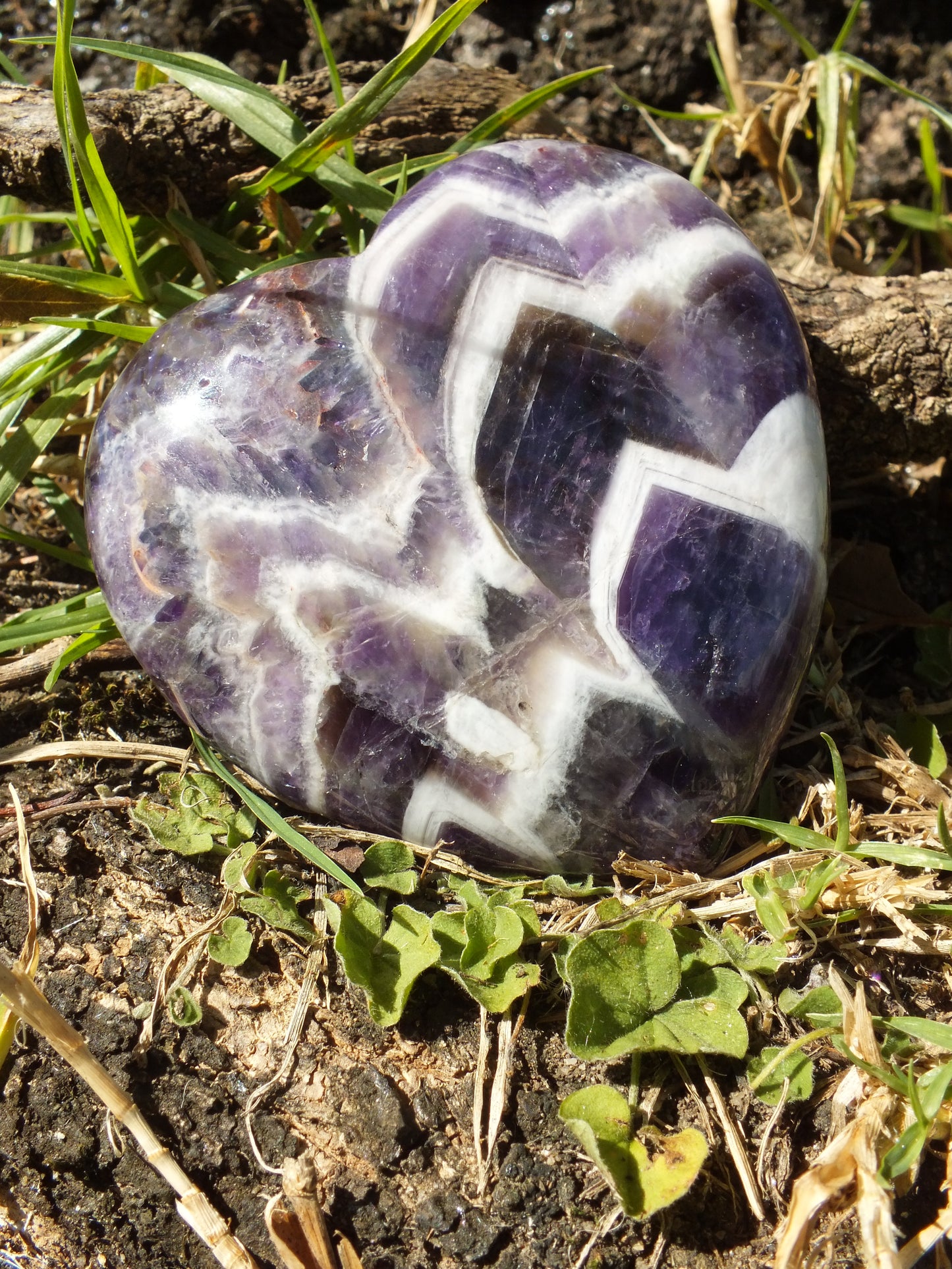 Chevron Amethyst Heart