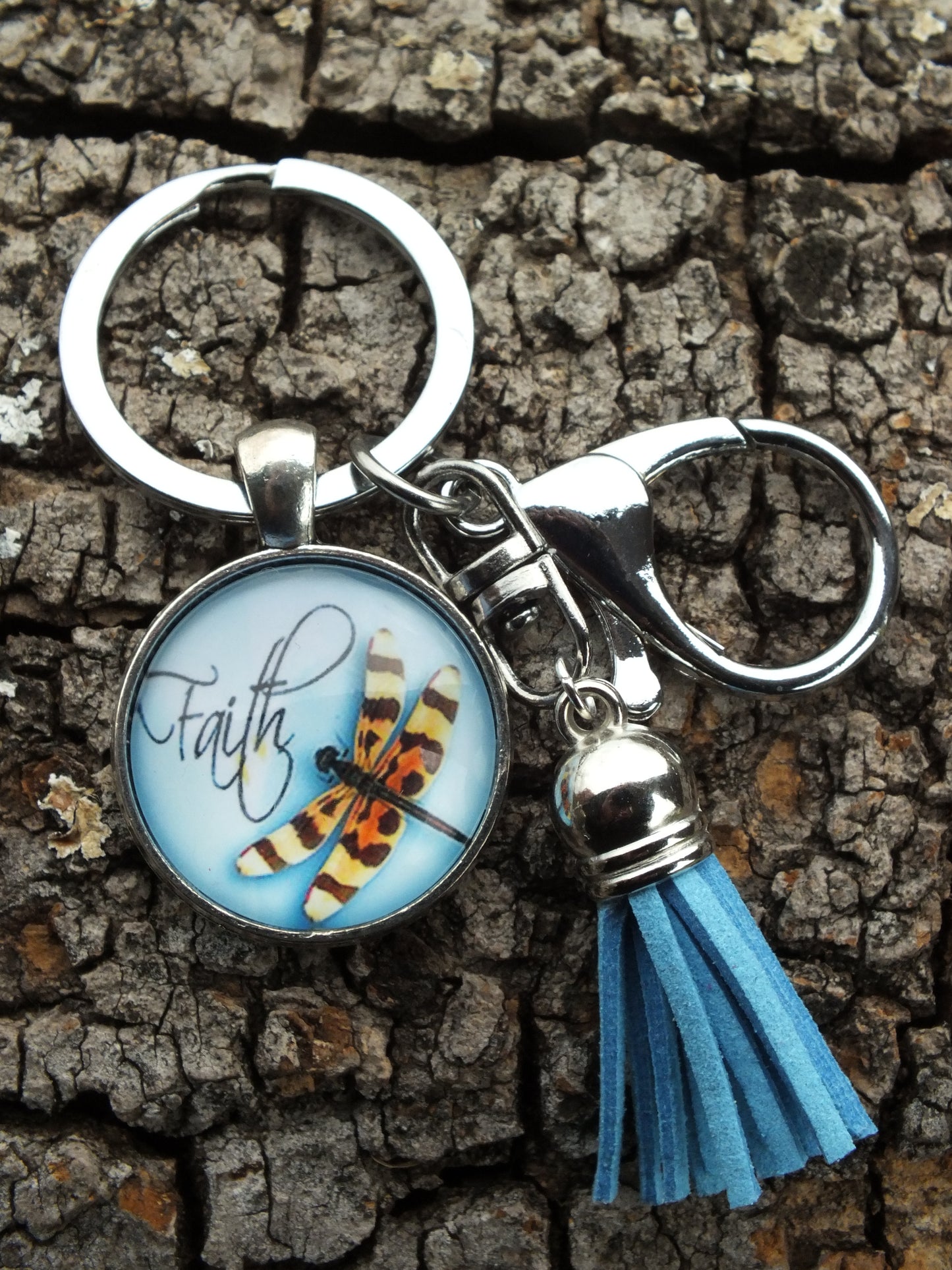 Faith Dragonfly Keyring