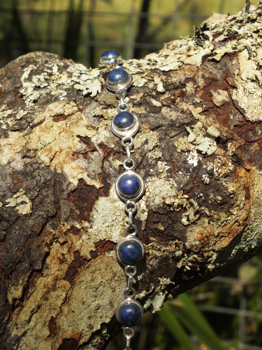 Sterling Silver Lapis Lazuli Bracelet