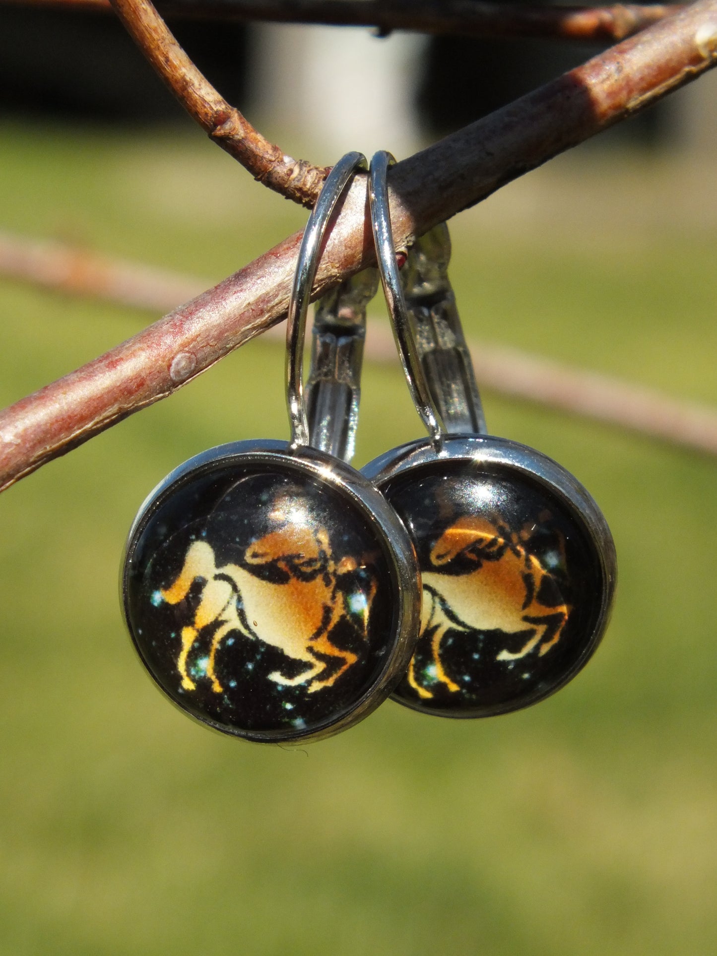 Sagittarius Cabochon Earrings