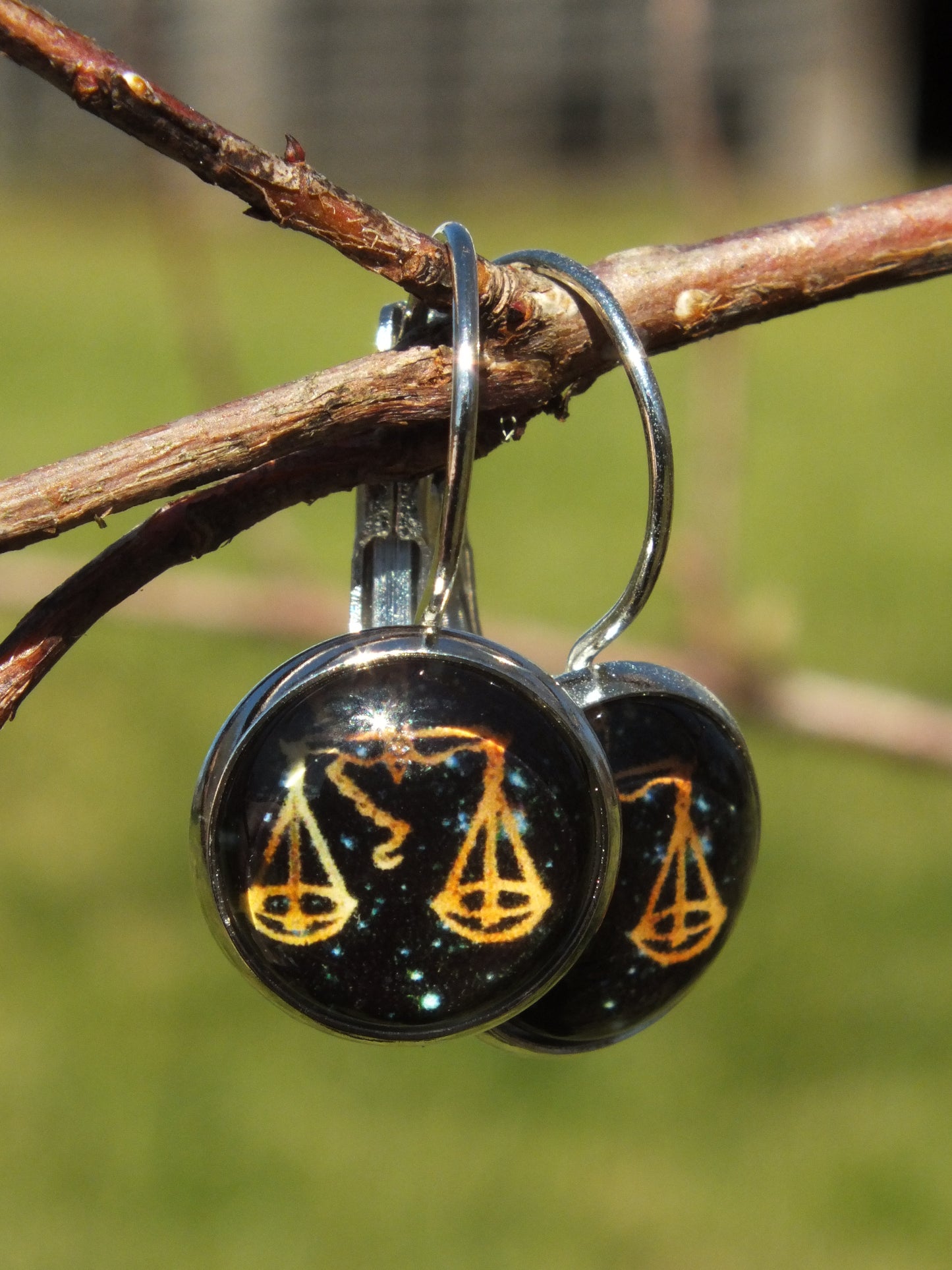 Libra Cabochon Earrings