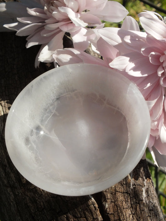 Pink Mangano Calcite Bowl