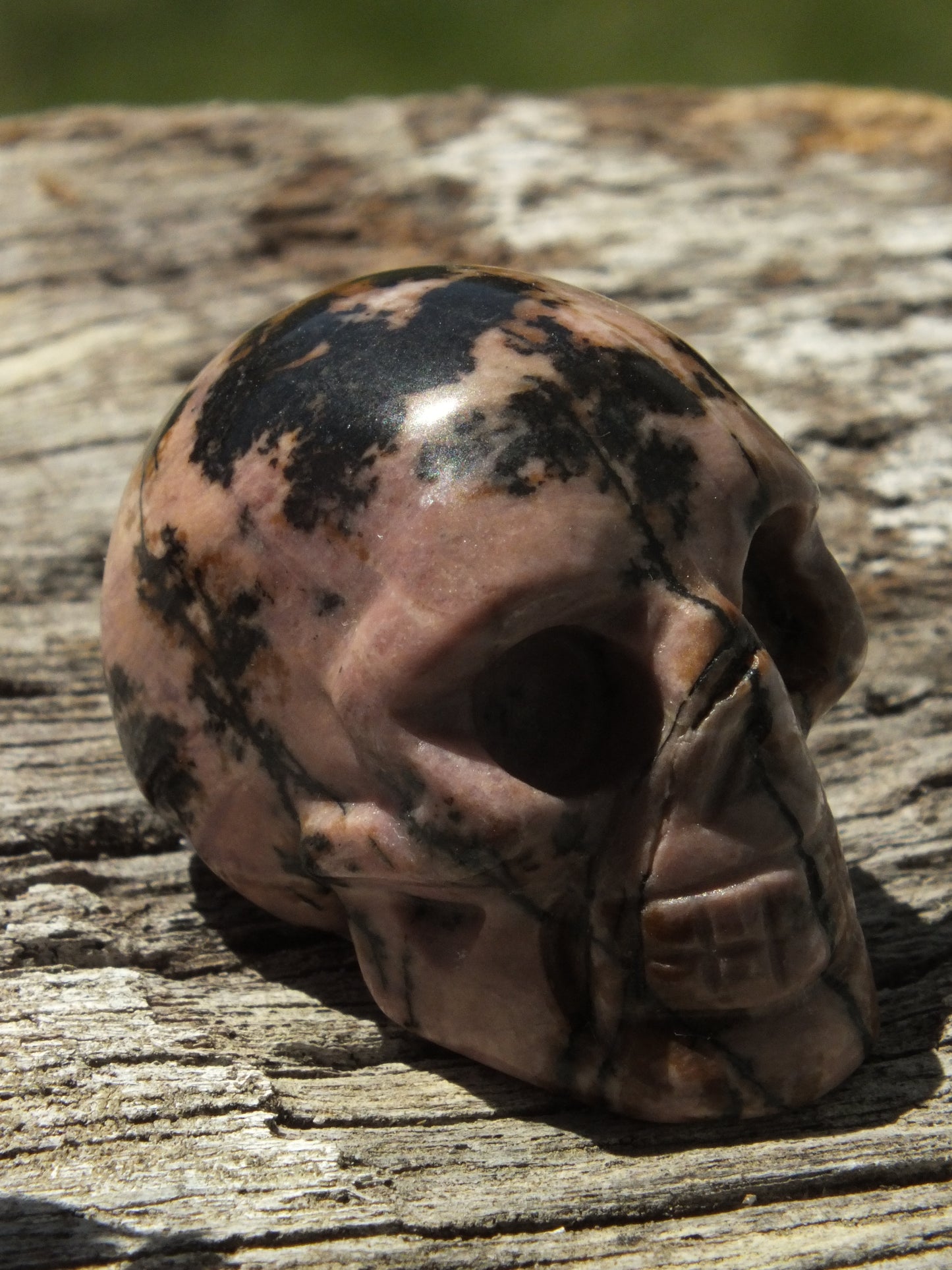 Rhodonite Crystal Skull