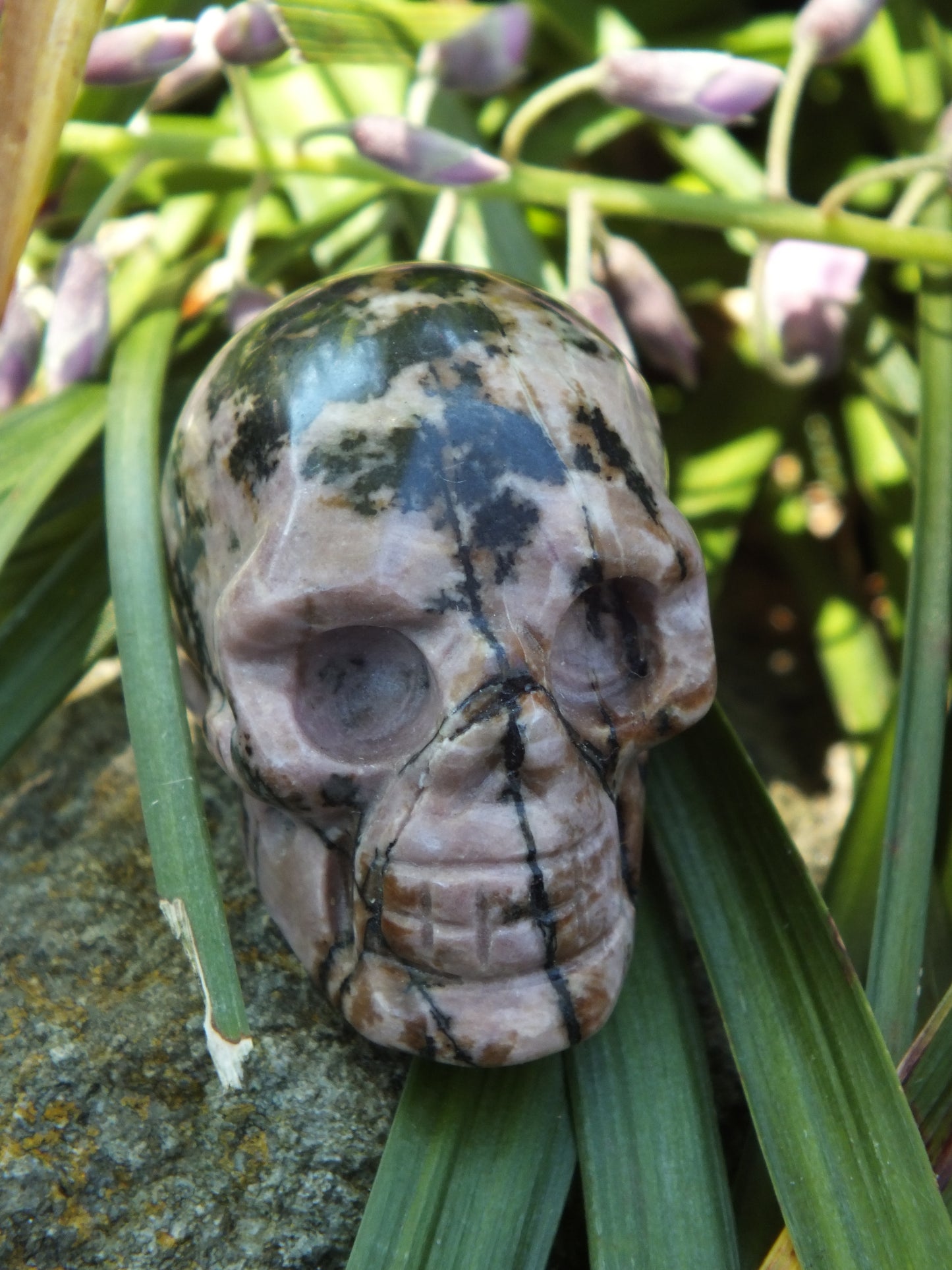 Rhodonite Crystal Skull