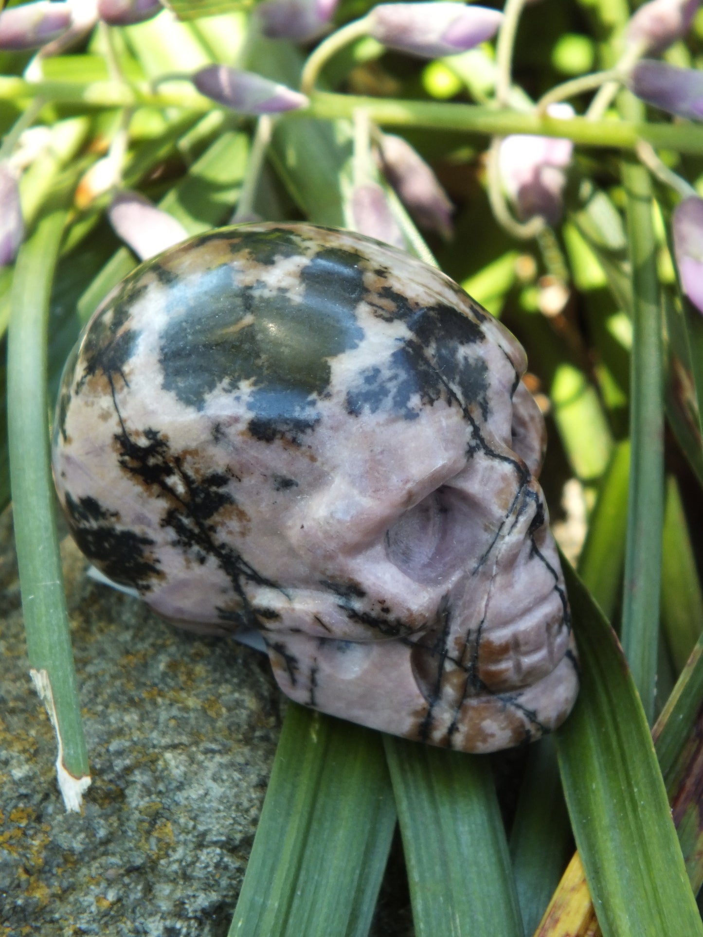 Rhodonite Crystal Skull