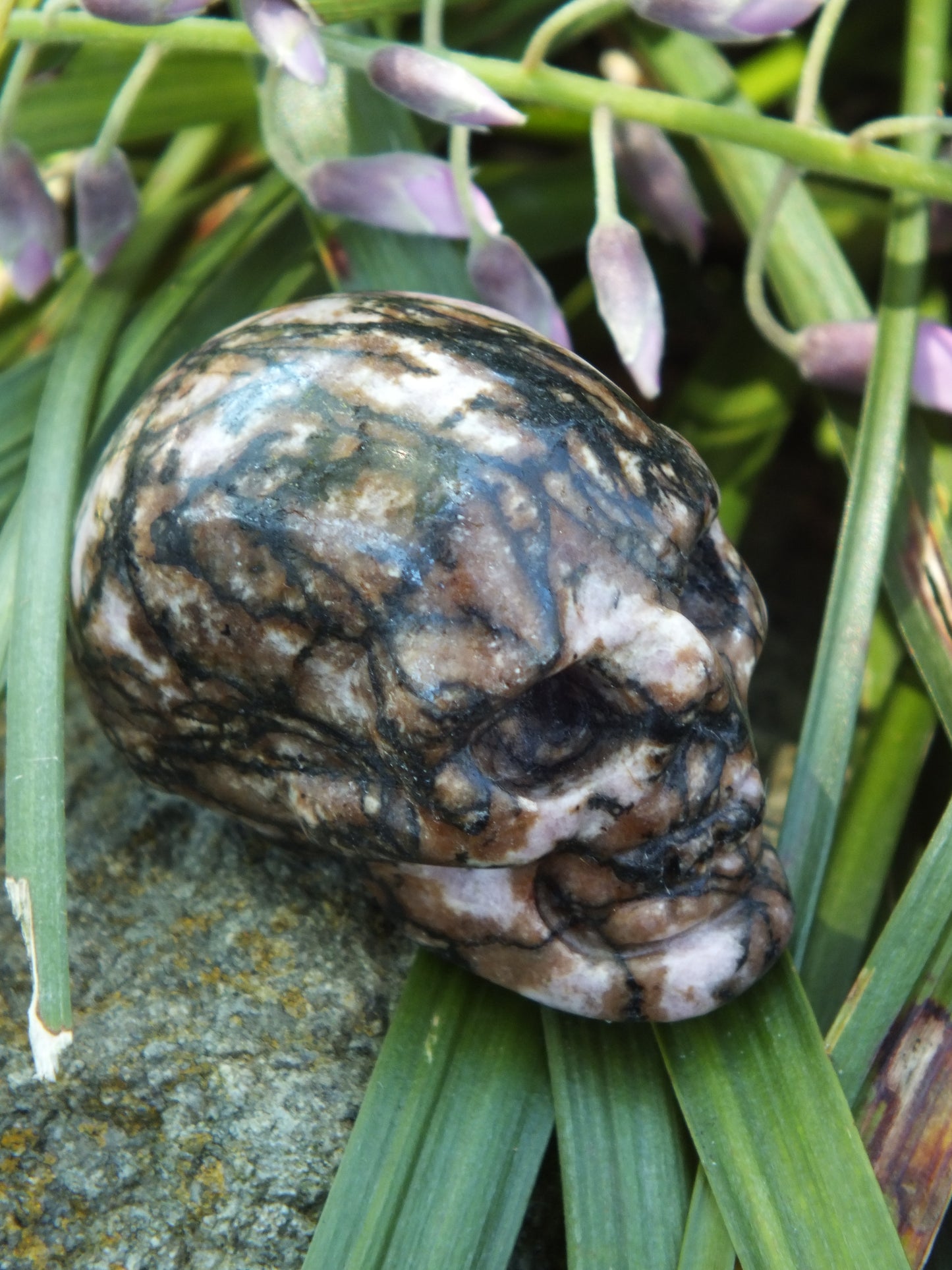 Rhodonite Crystal Skull