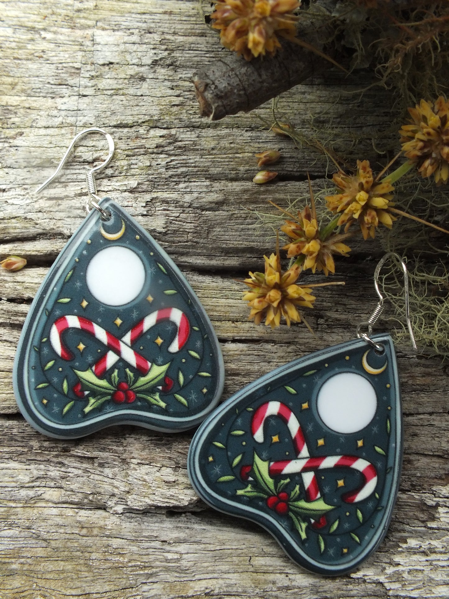 Alternative Christmas Planchette Earrings