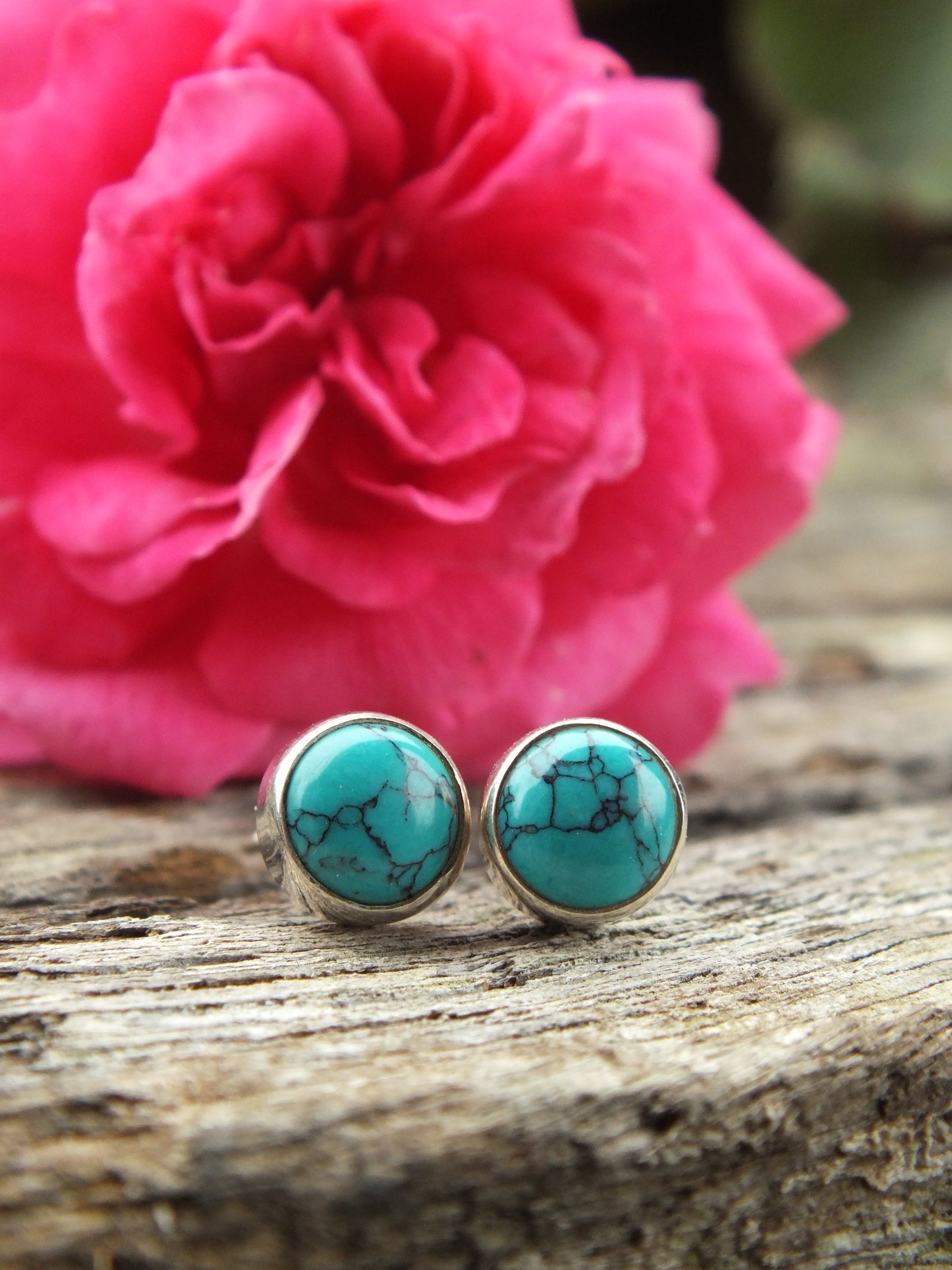 Turquoise Sterling Silver Stud Earrings